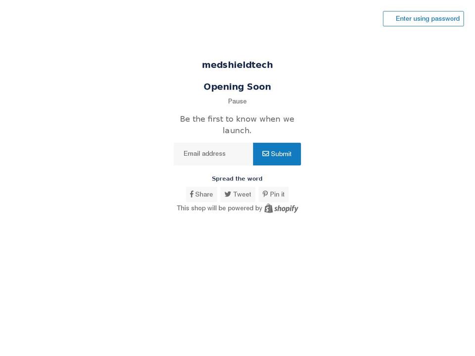 medshieldtech.com shopify website screenshot
