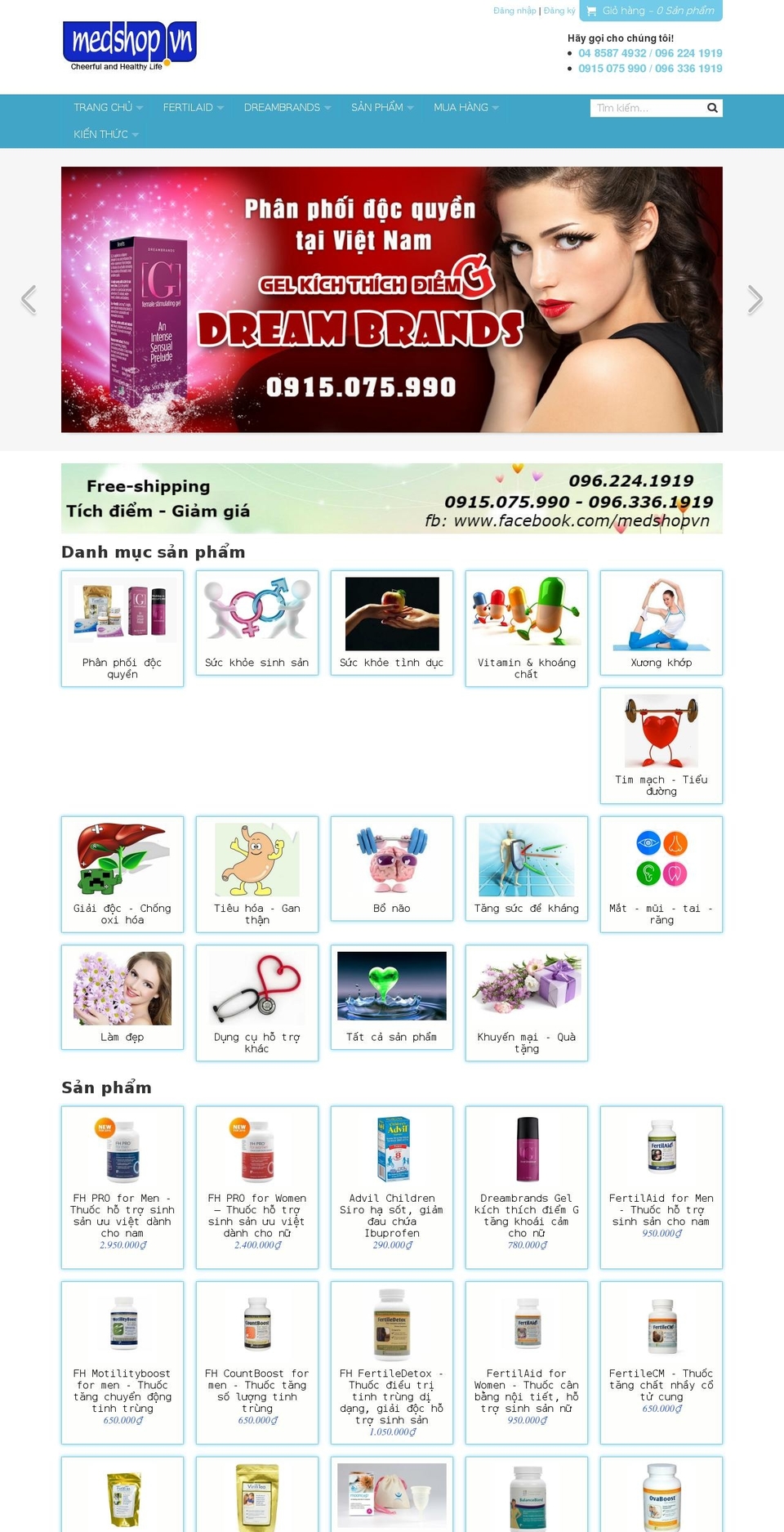 organic Shopify theme site example medshop.vn