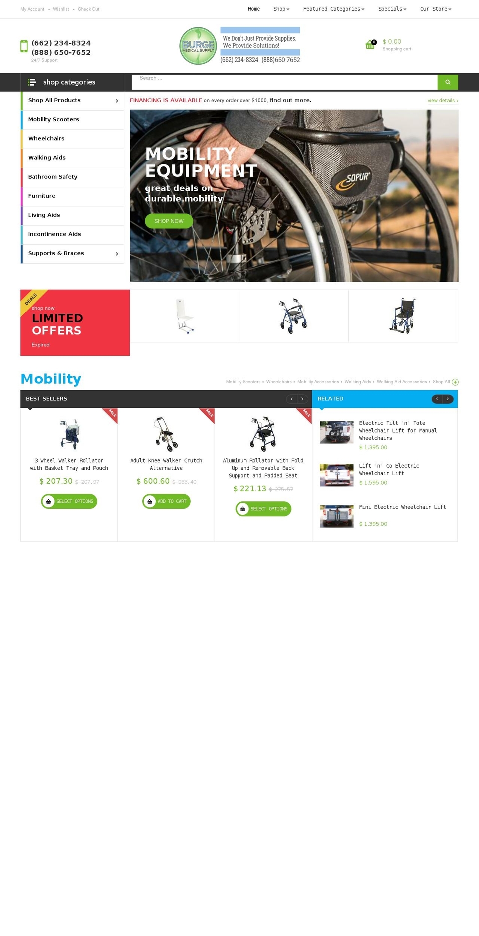 ap-shopping Shopify theme site example medsuppliesbyburge.com