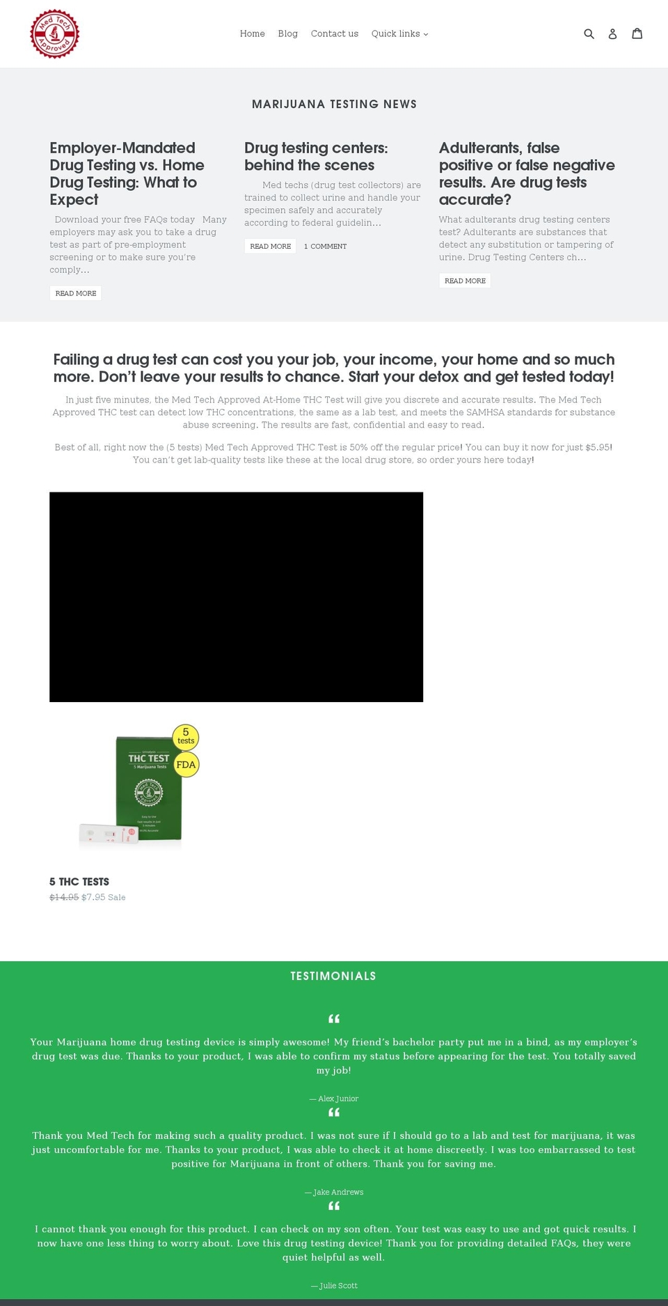 medtechapproved.com — Shopify storefront screenshot