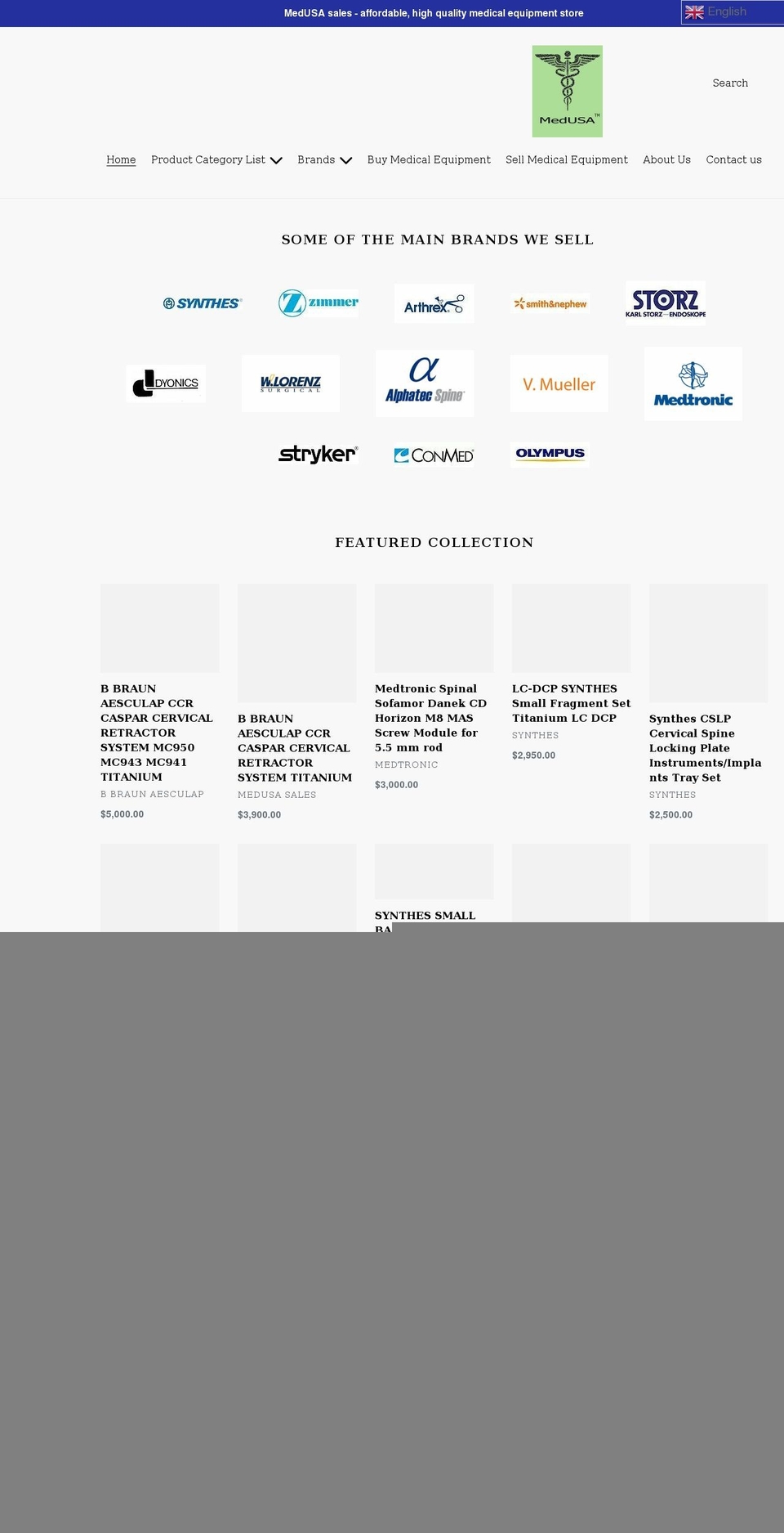 medusasales.com shopify website screenshot