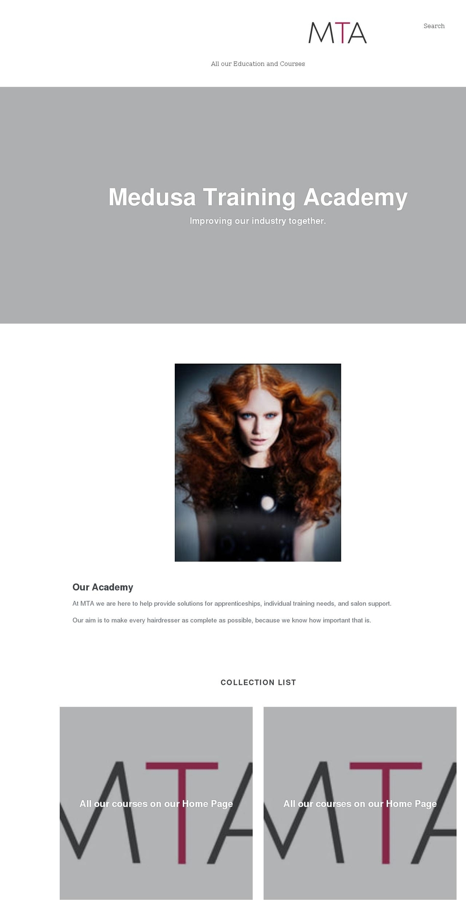 medusatraining.shop shopify website screenshot