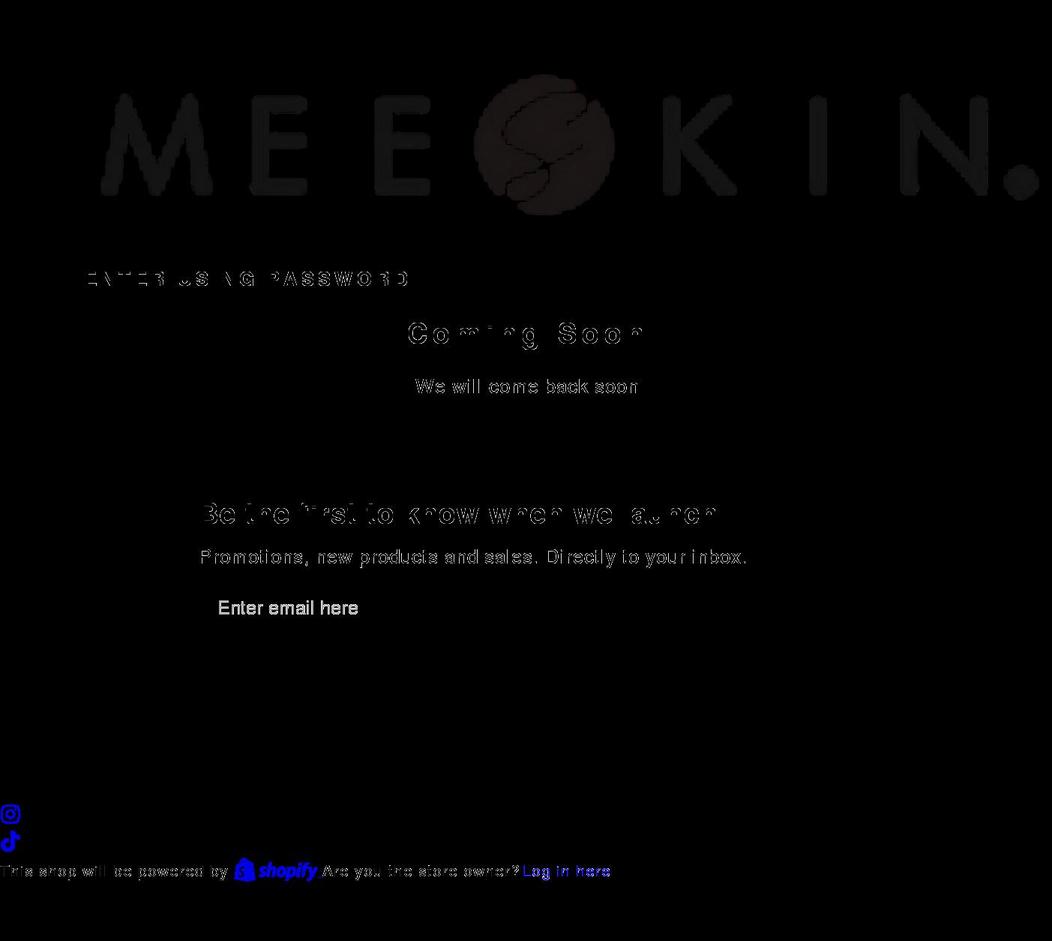 mee-skin.com shopify website screenshot