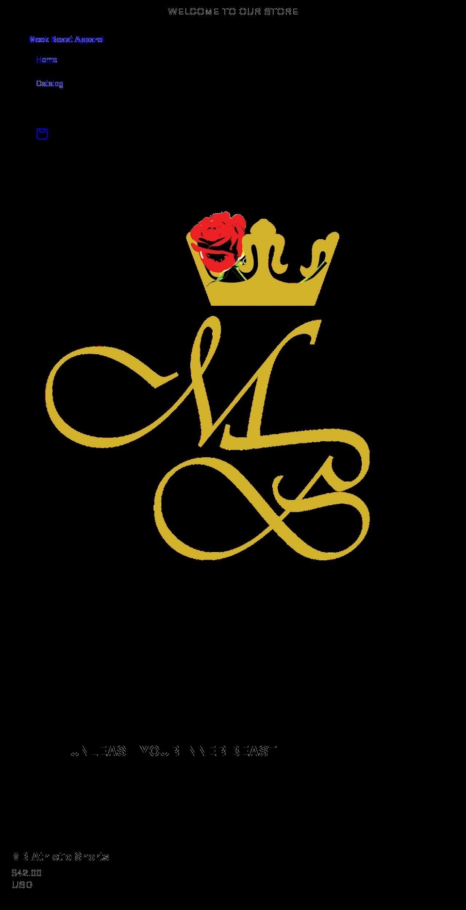 meekbeastapparel.com shopify website screenshot