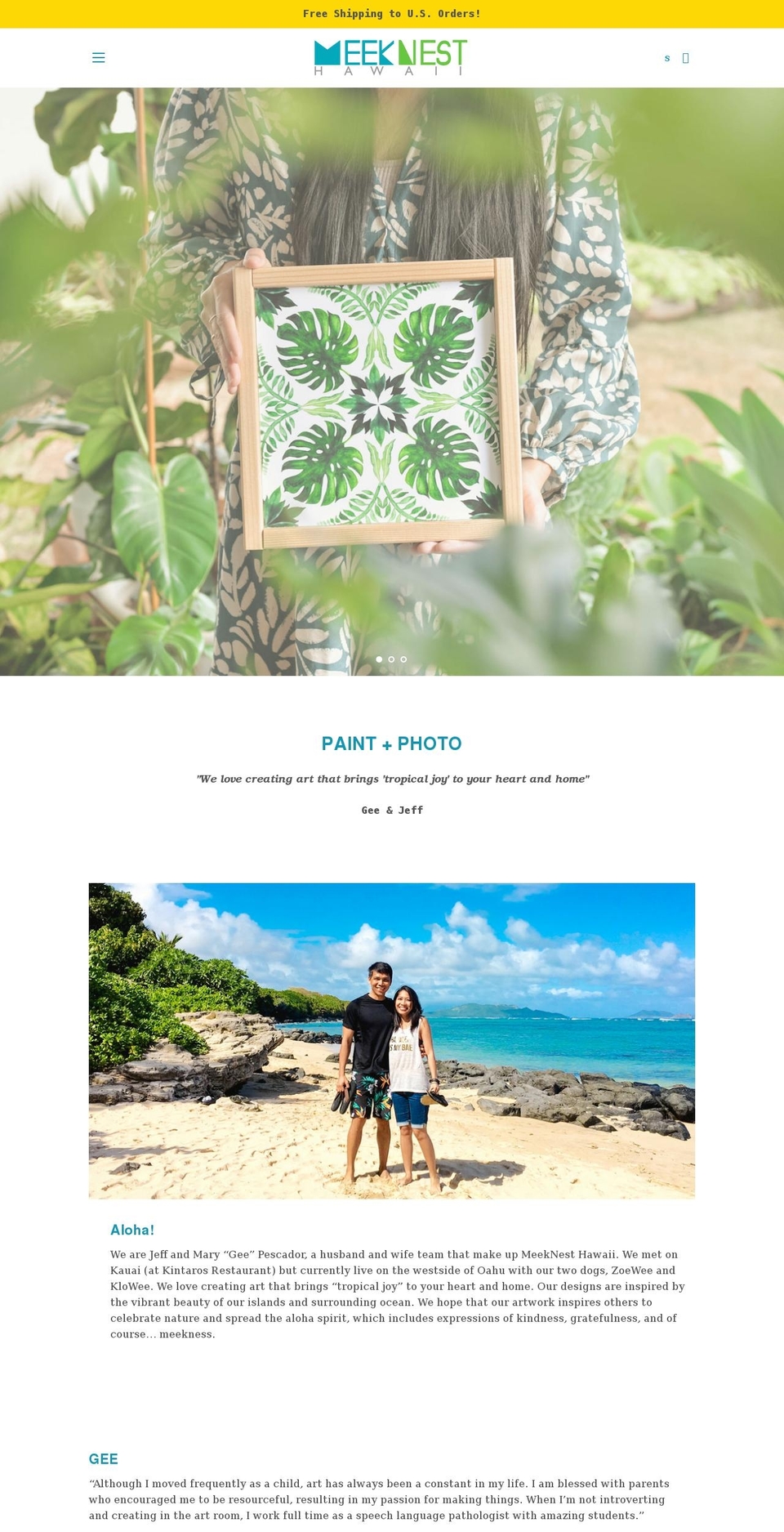 meeknesthawaii.com shopify website screenshot