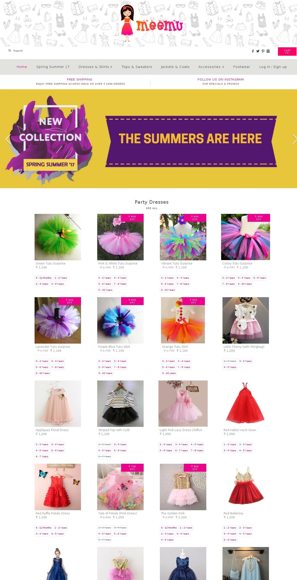 meemu.com shopify website screenshot