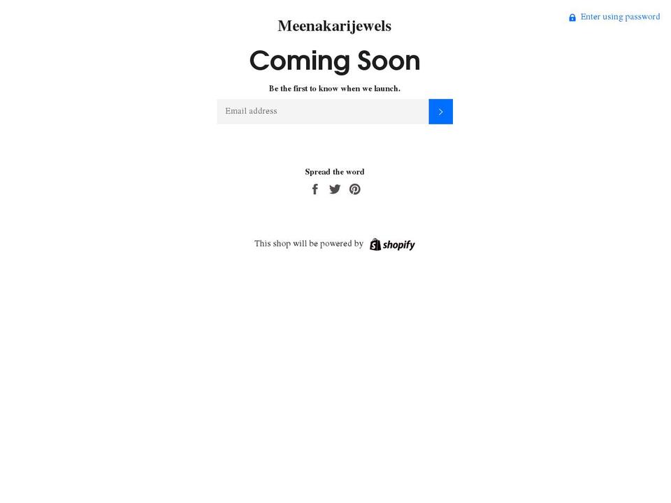 meenakarijewels.com shopify website screenshot