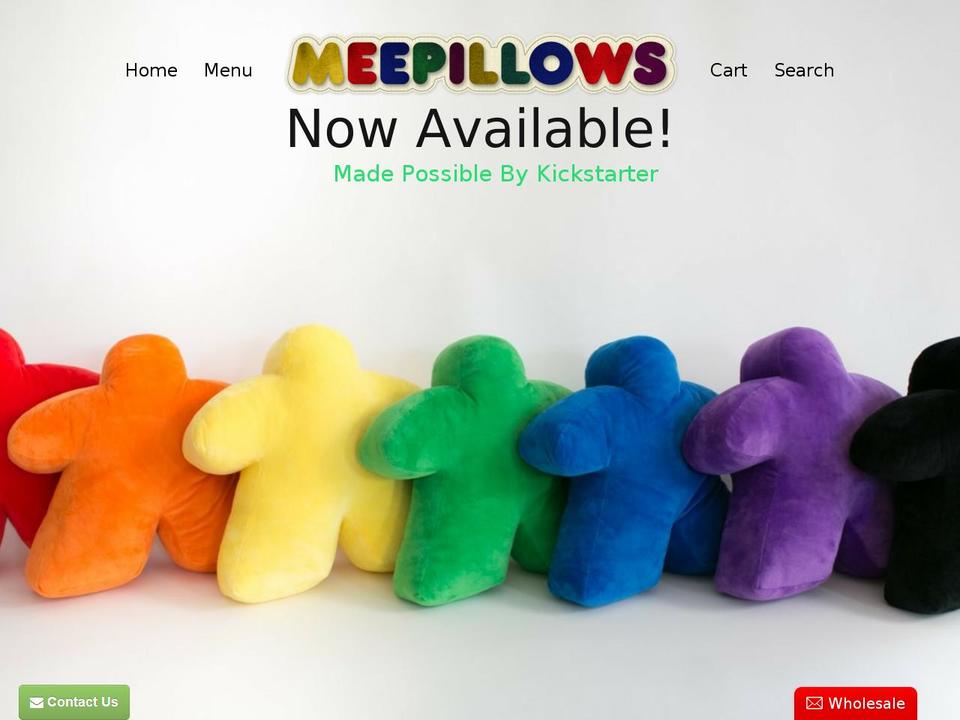meepillows.com shopify website screenshot