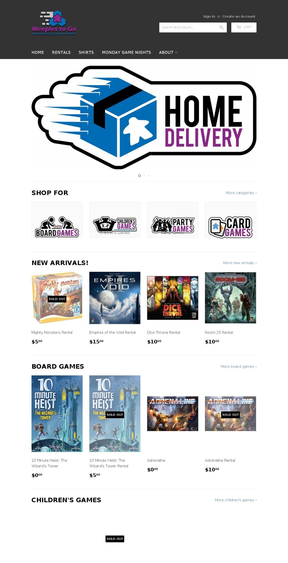 meeplestogo.com shopify website screenshot