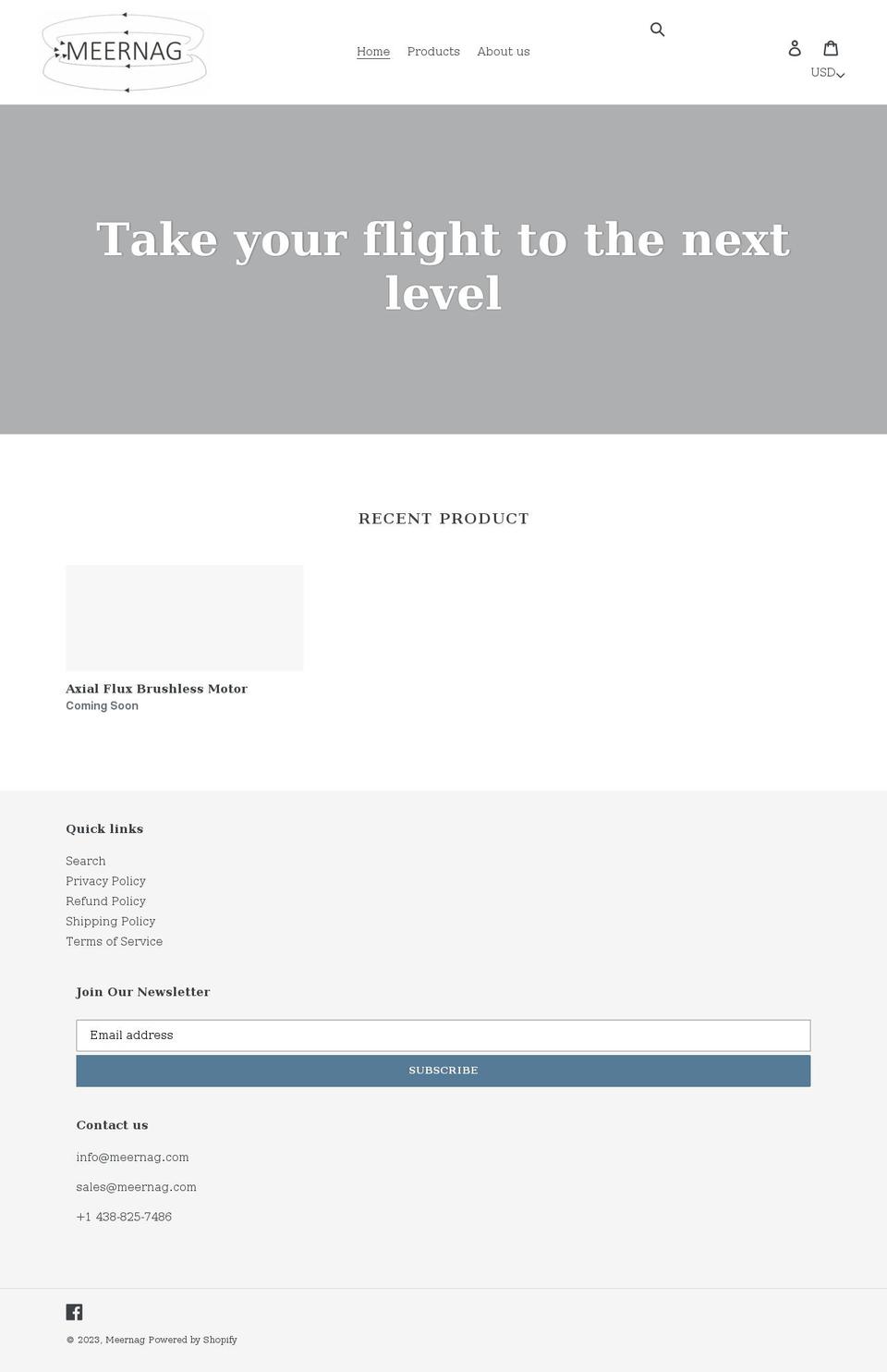 meernag.com shopify website screenshot