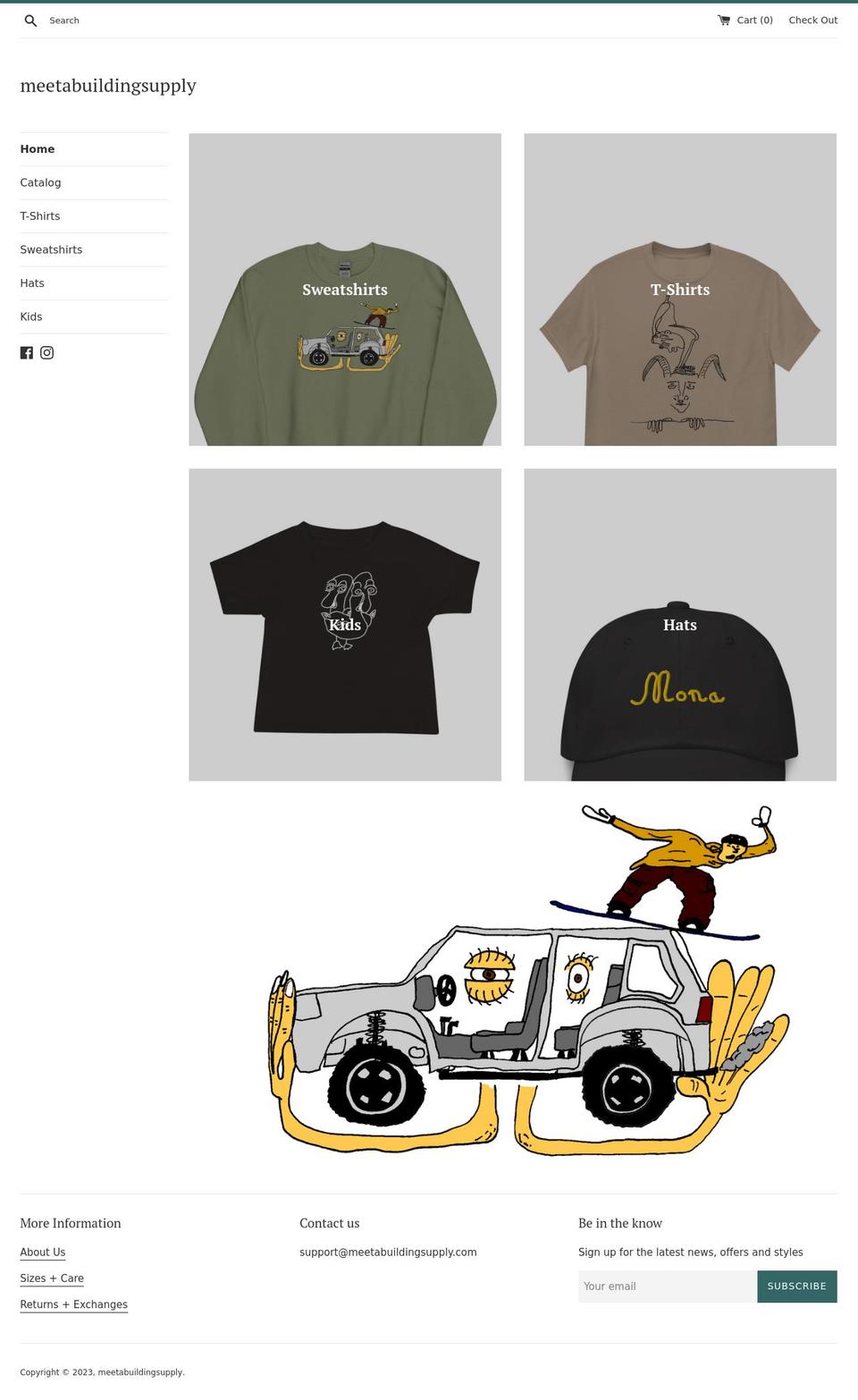 meetabuildingsupply.com shopify website screenshot