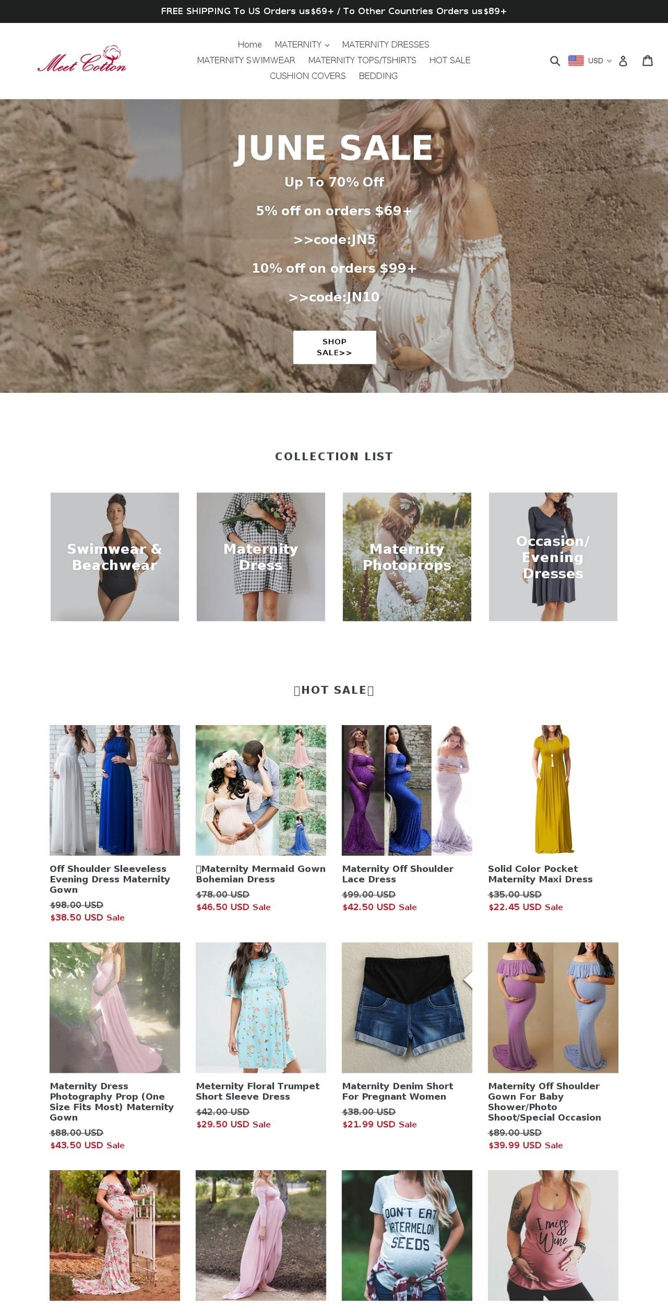 meetcotton.com — Shopify storefront screenshot
