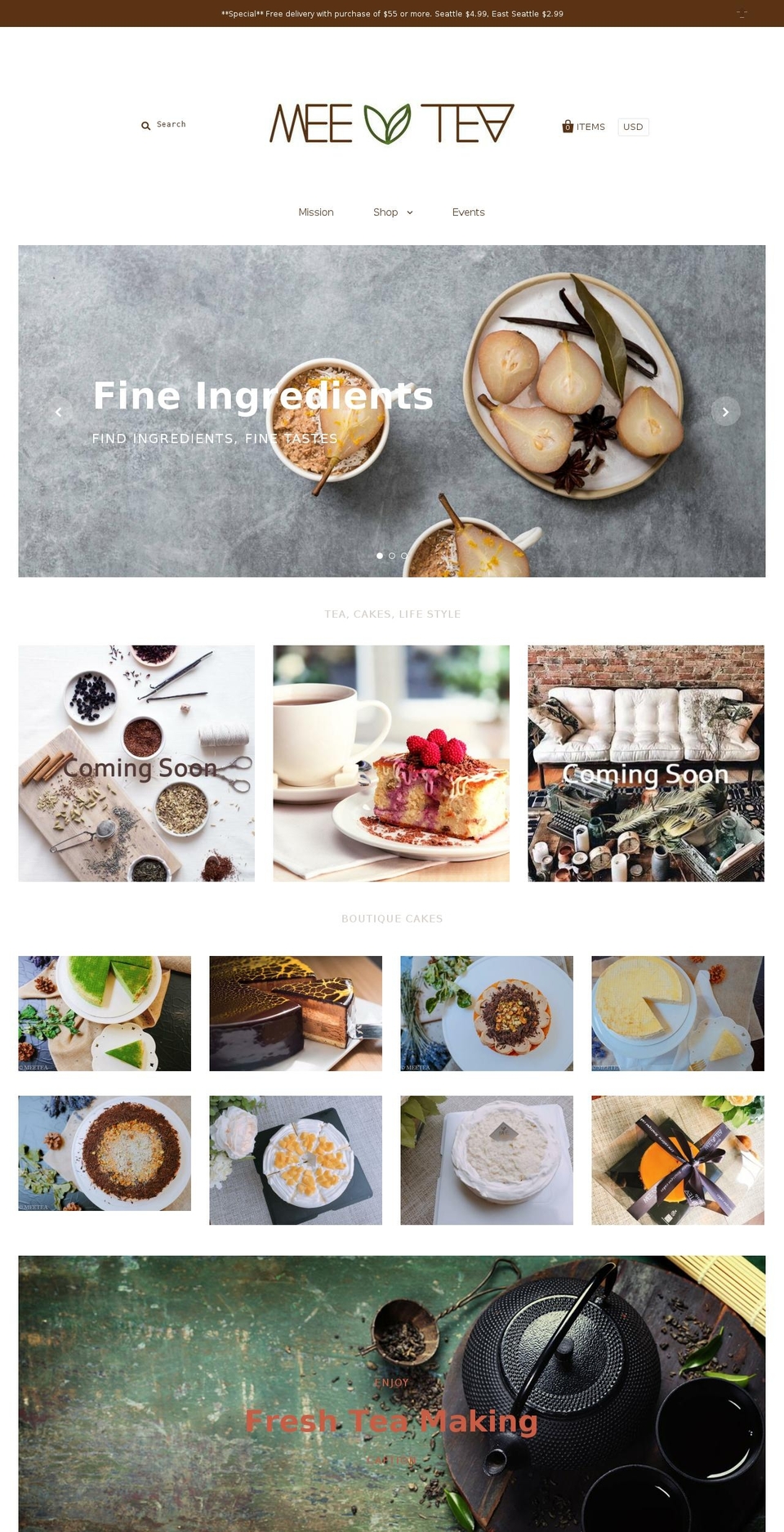 meeteacafe.com shopify website screenshot