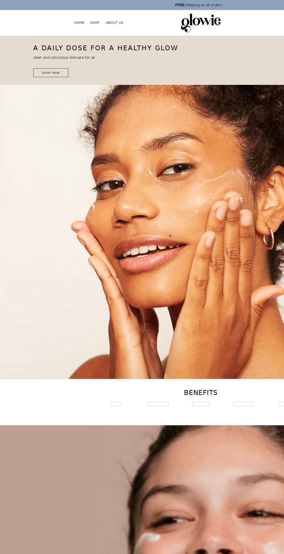 meetglowie.com shopify website screenshot