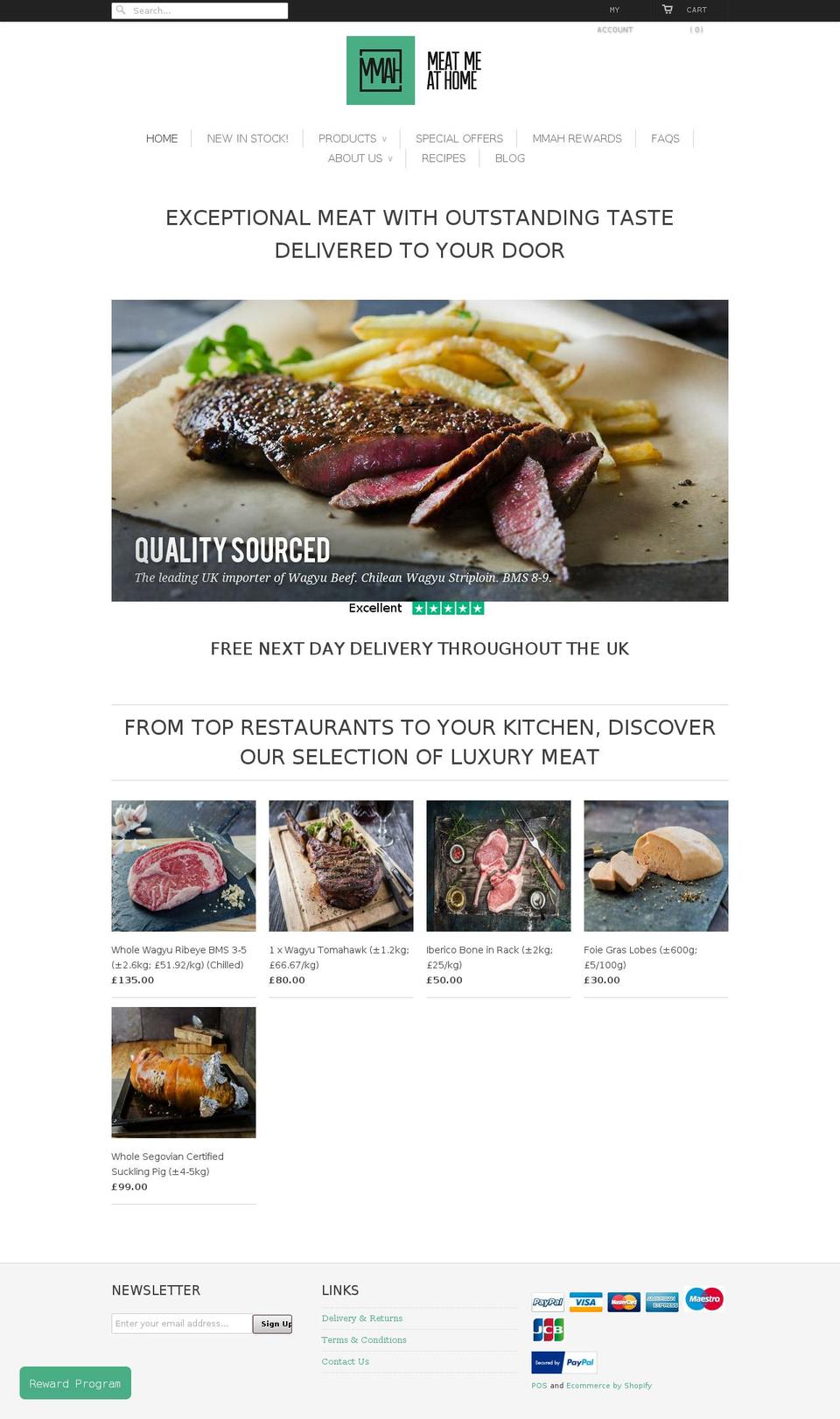 Meat Me at Home - V1.1 (App install) Shopify theme site example meetmeathome.com