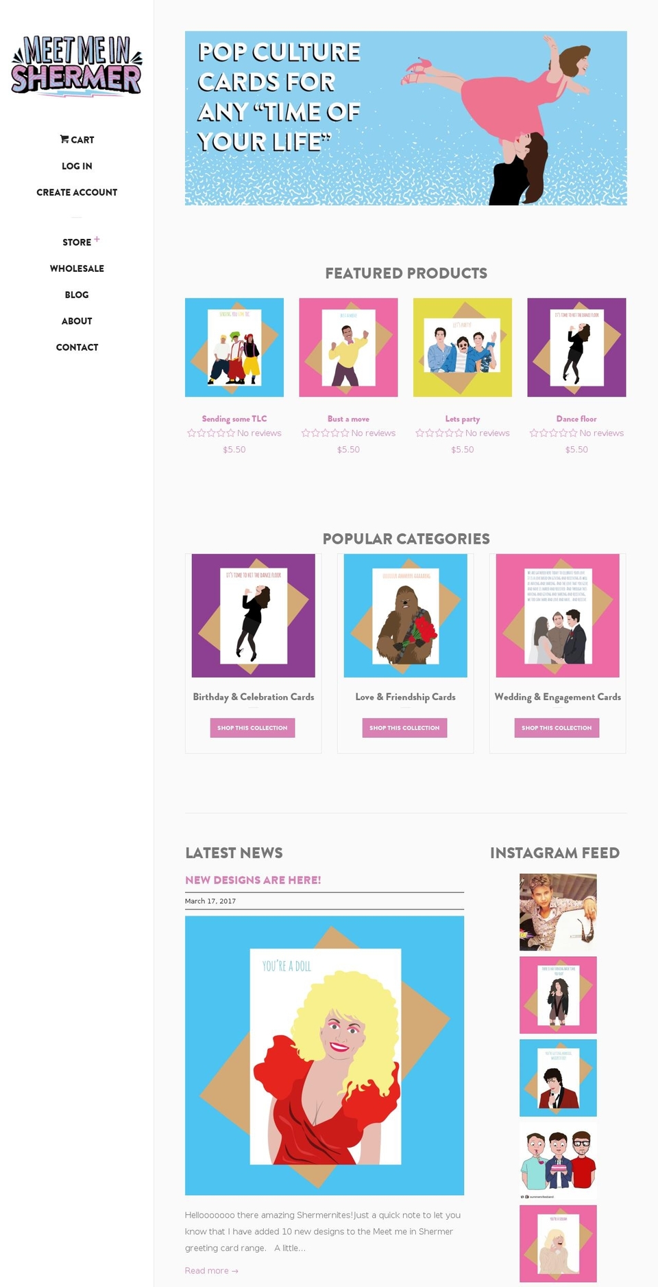 meetmeinshermer.com shopify website screenshot