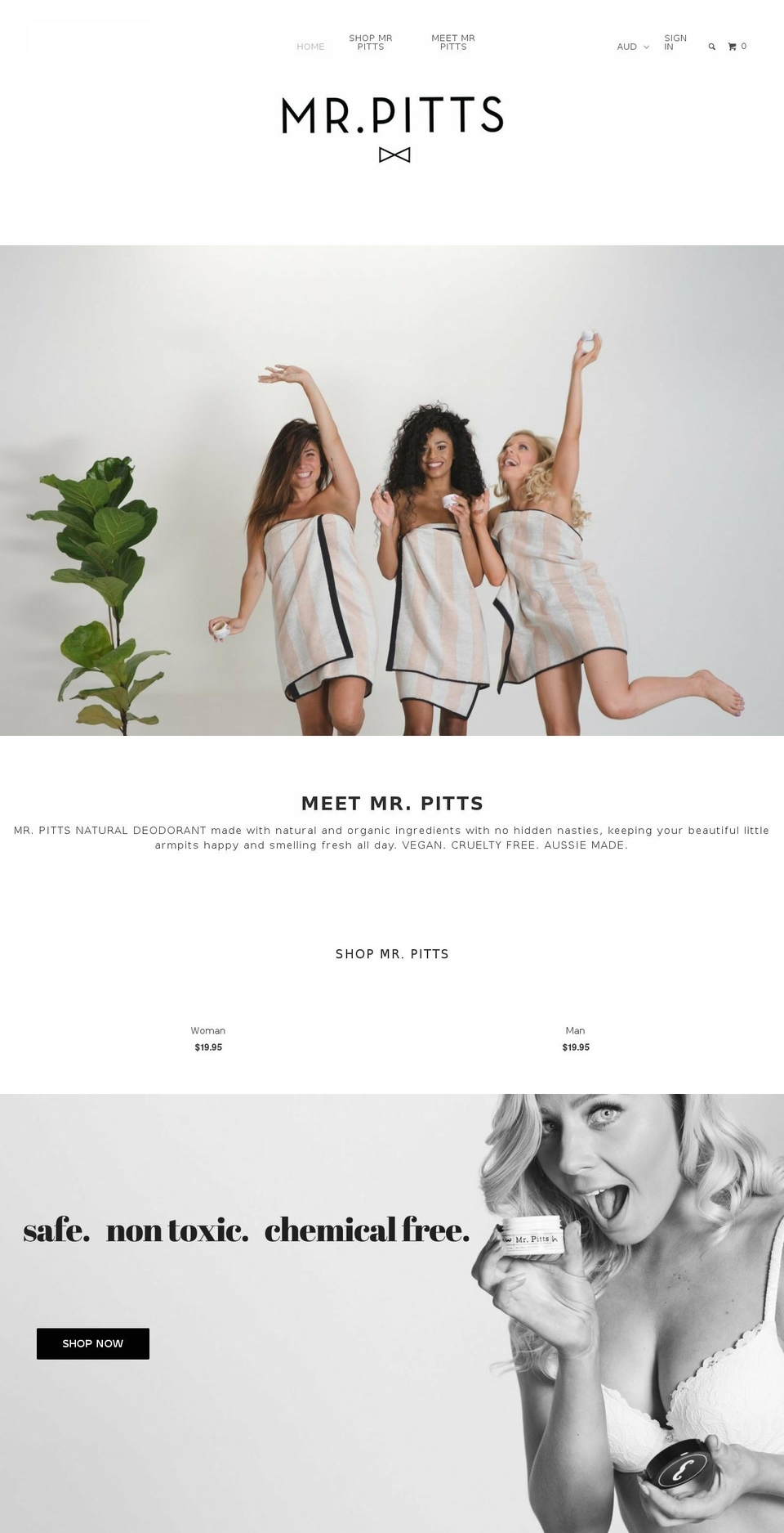 meetmrpitts.com — Shopify storefront screenshot