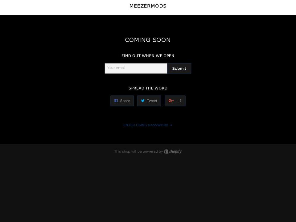 meezermods.com shopify website screenshot