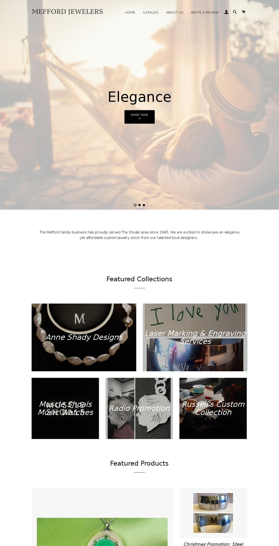 meffordjewelers.com shopify website screenshot