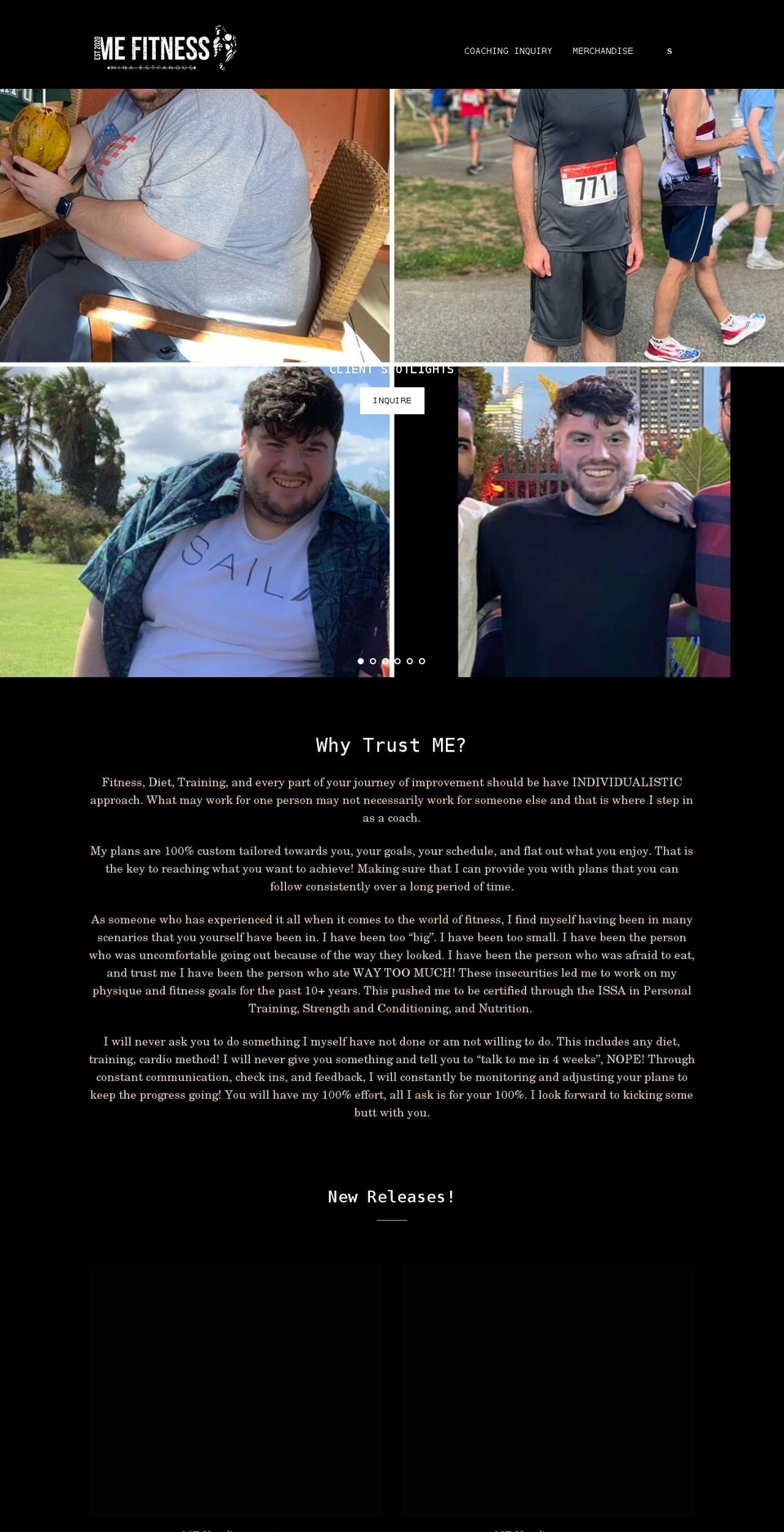 mefitnessofficial.com shopify website screenshot