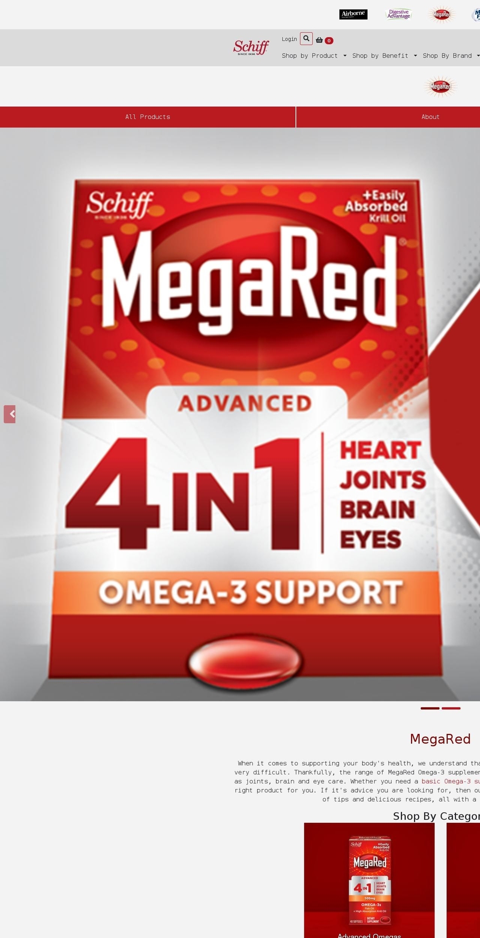Schiff Vitamins - Updated 8\/3 Shopify theme site example mega-red.biz