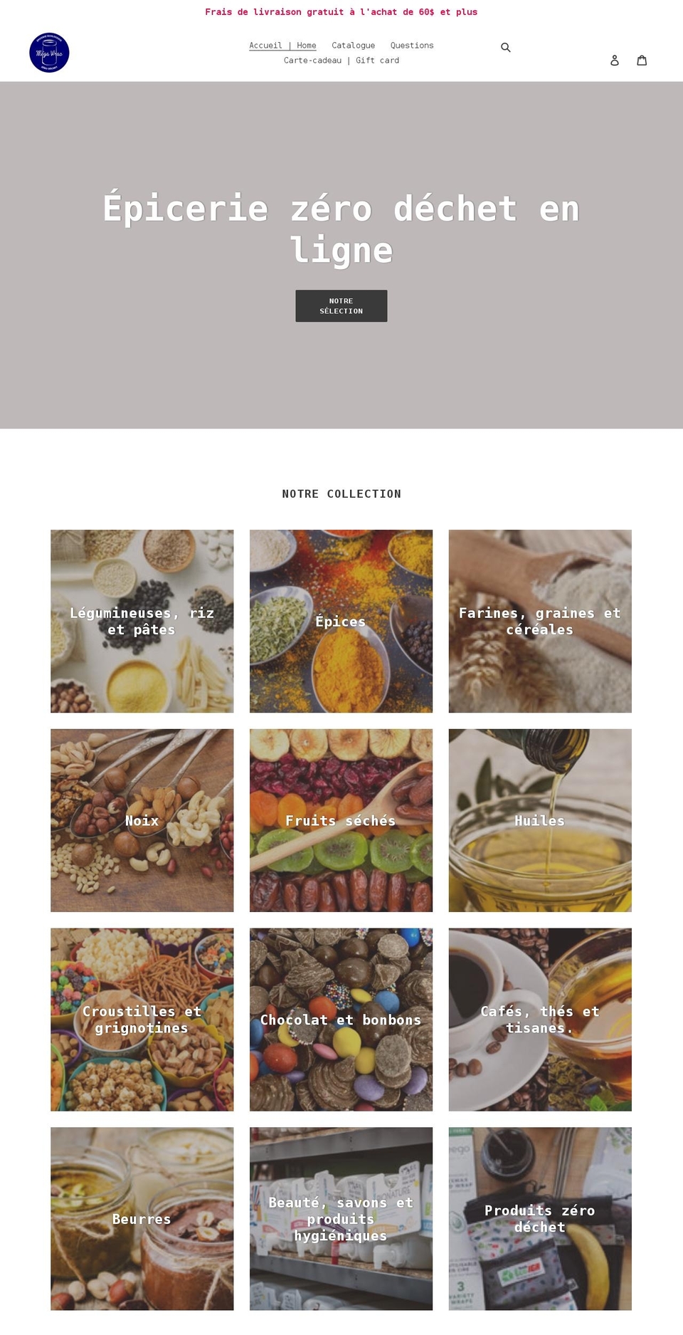 mega-vrac.com shopify website screenshot