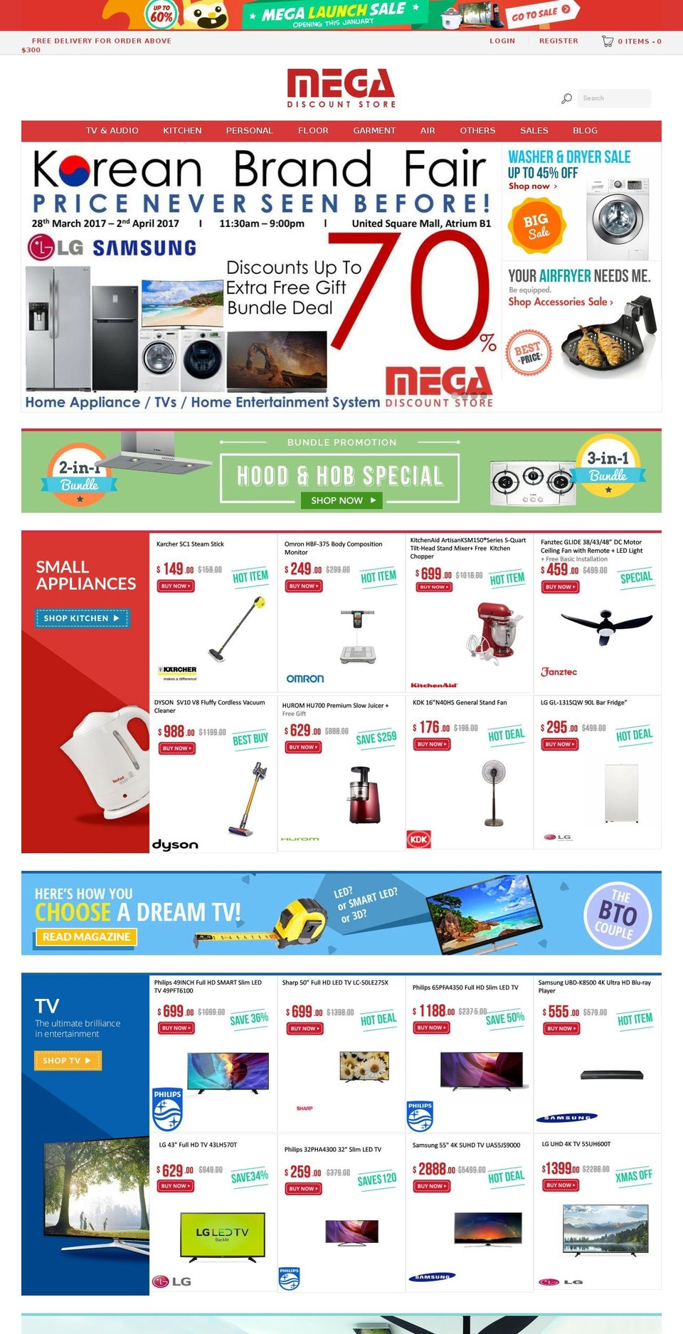 megadiscountstore.com.sg shopify website screenshot