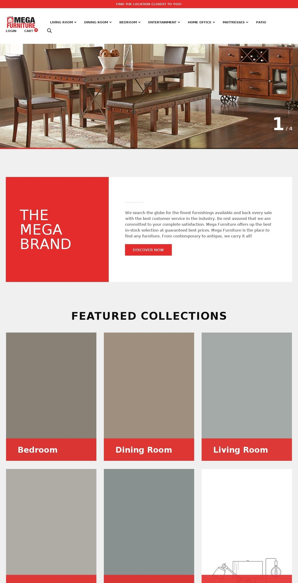 megafurnitureusa.com — Shopify storefront screenshot