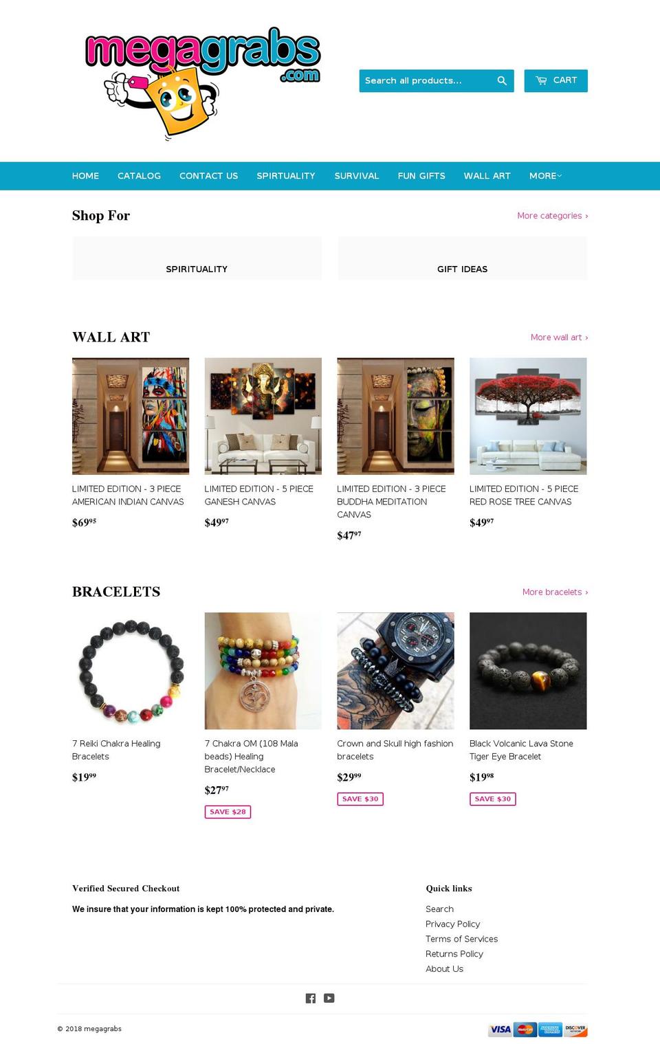 megagrabs.com — Shopify storefront screenshot