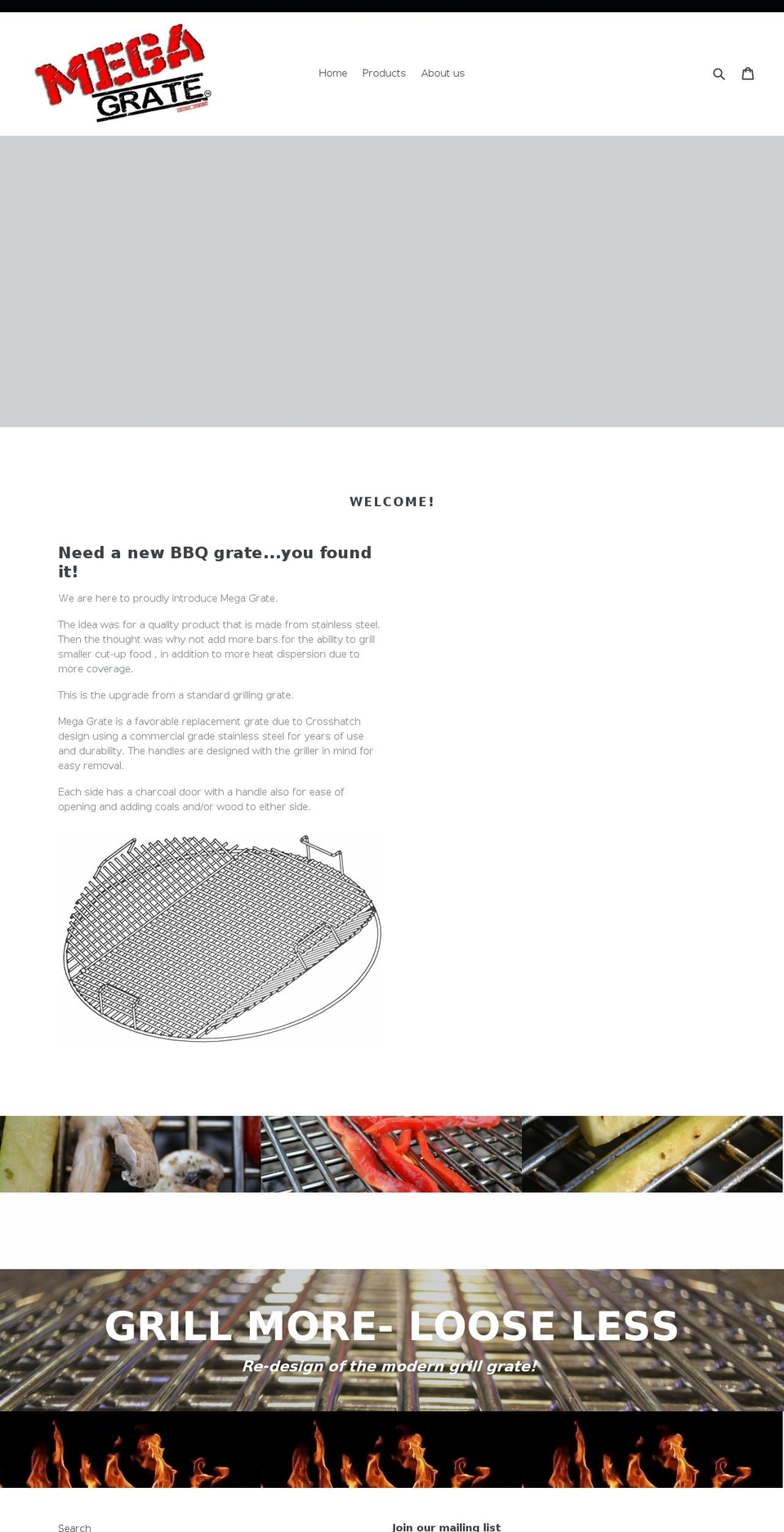 megagrate.com — Shopify storefront screenshot