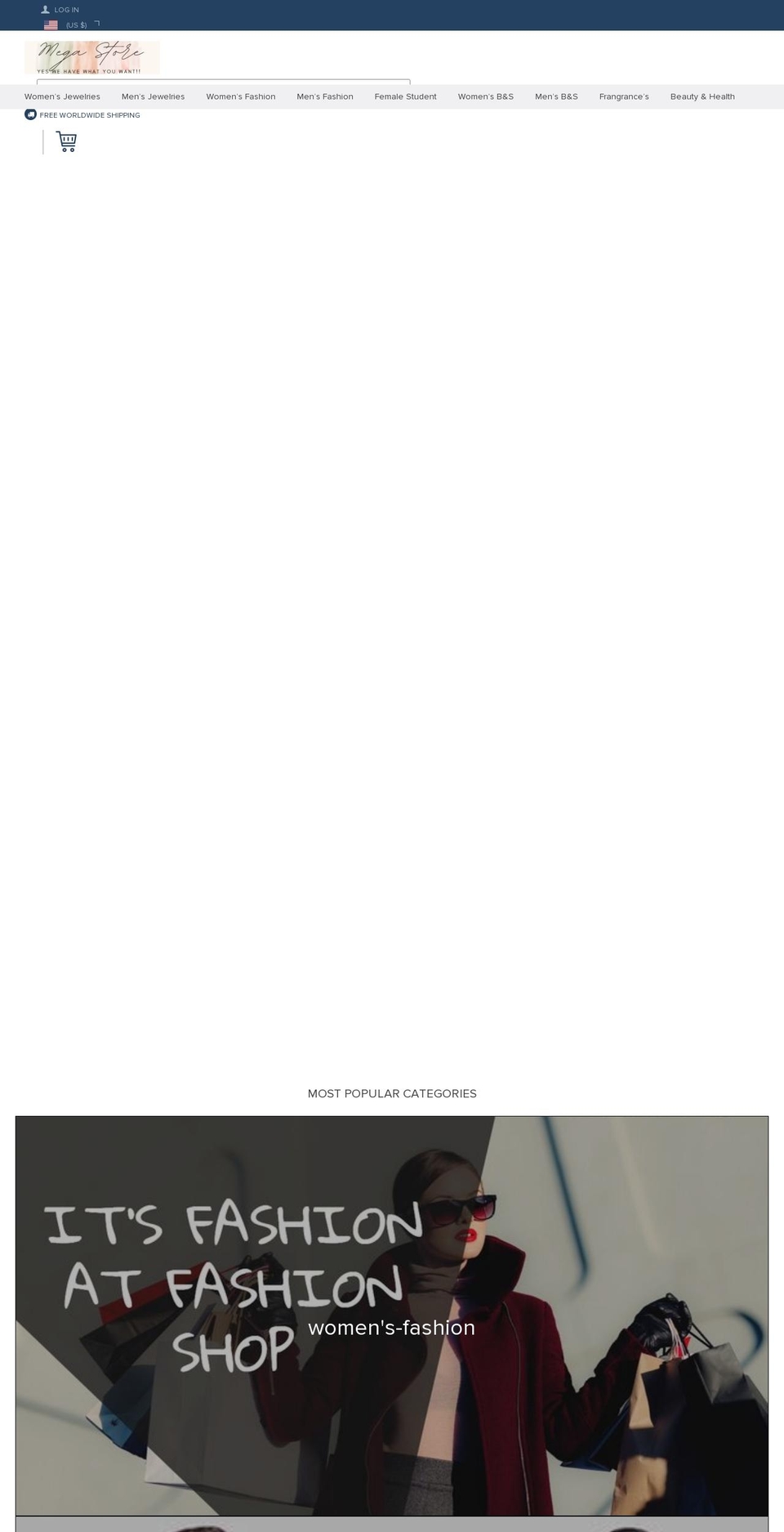megajewelryshop.com — Shopify storefront screenshot