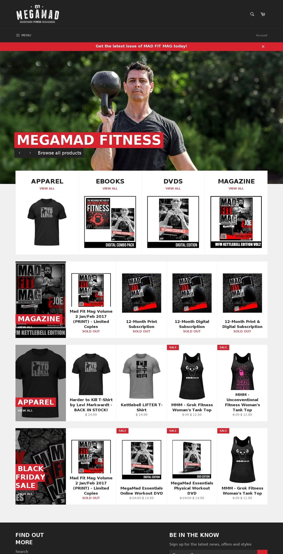 megamadfit.com shopify website screenshot