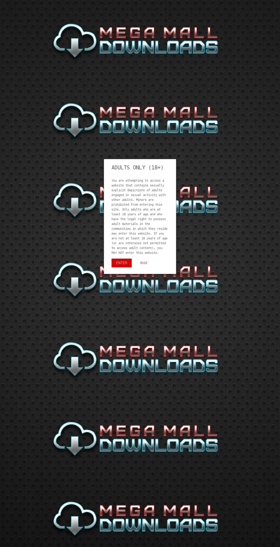 megamalldownloads.com shopify website screenshot