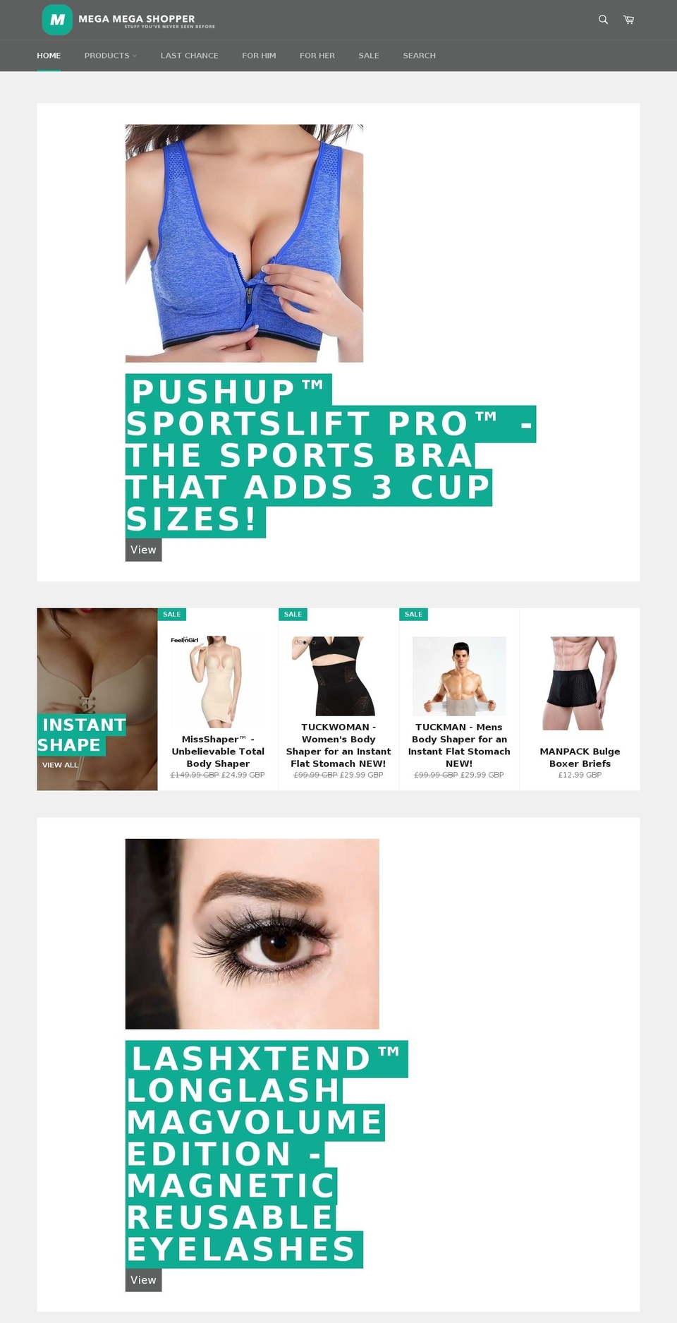 megamegashopper.com — Shopify storefront screenshot