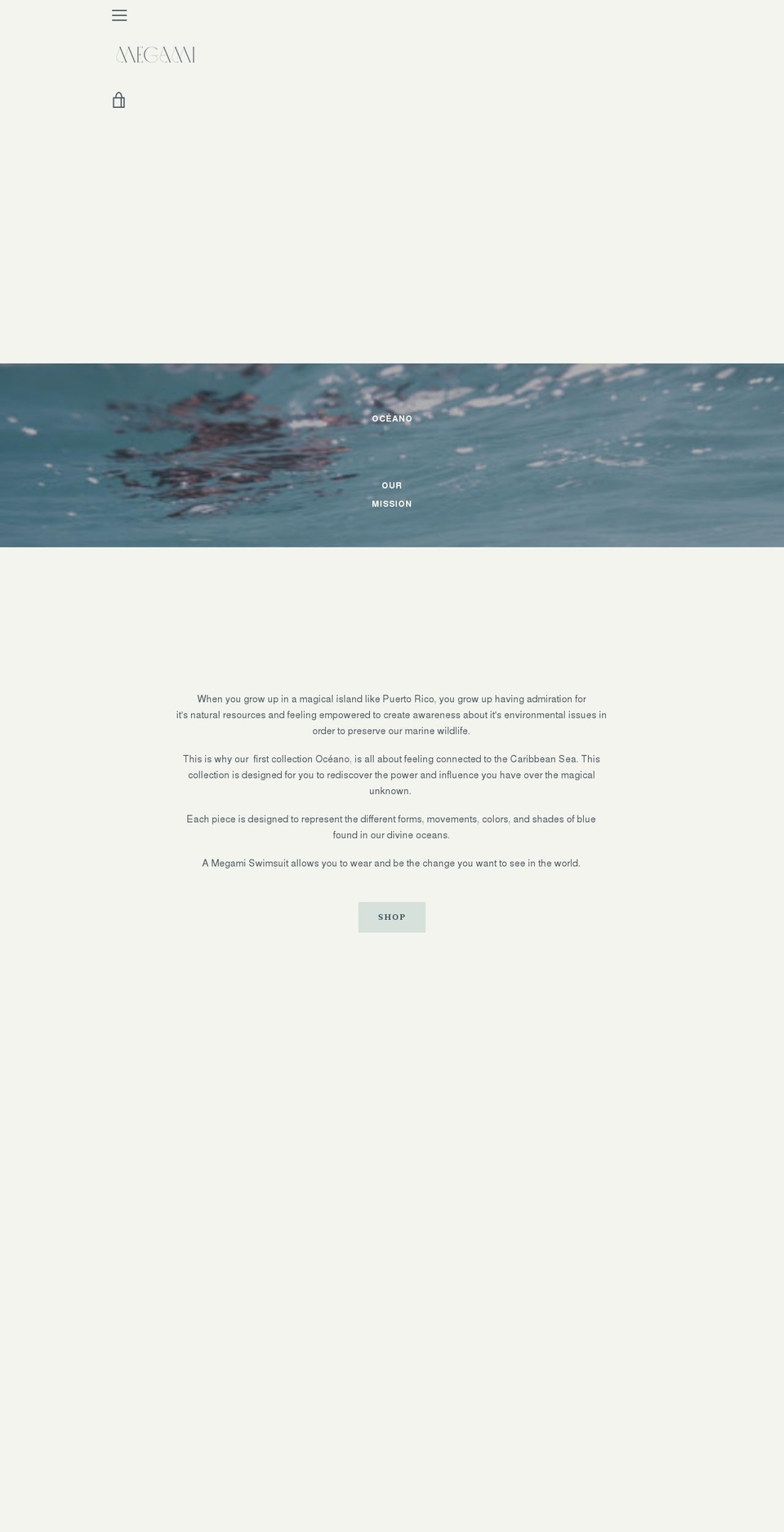 megamiswimwear.com shopify website screenshot