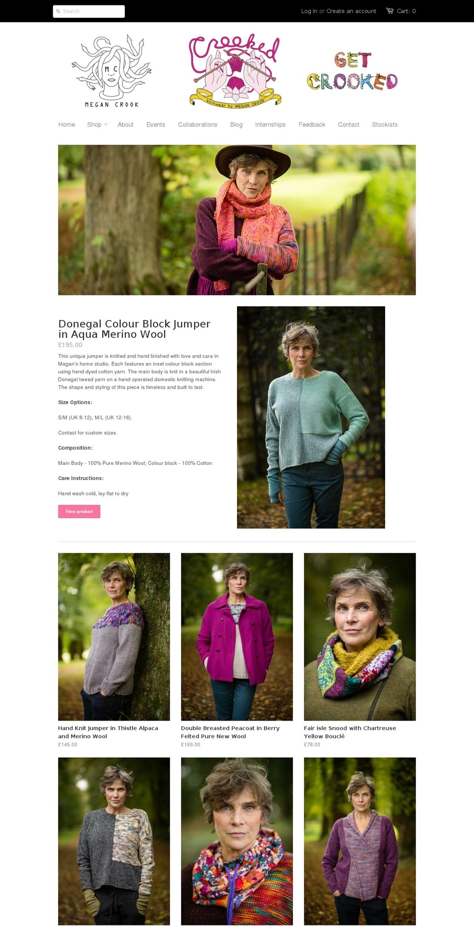 megancrook.com shopify website screenshot