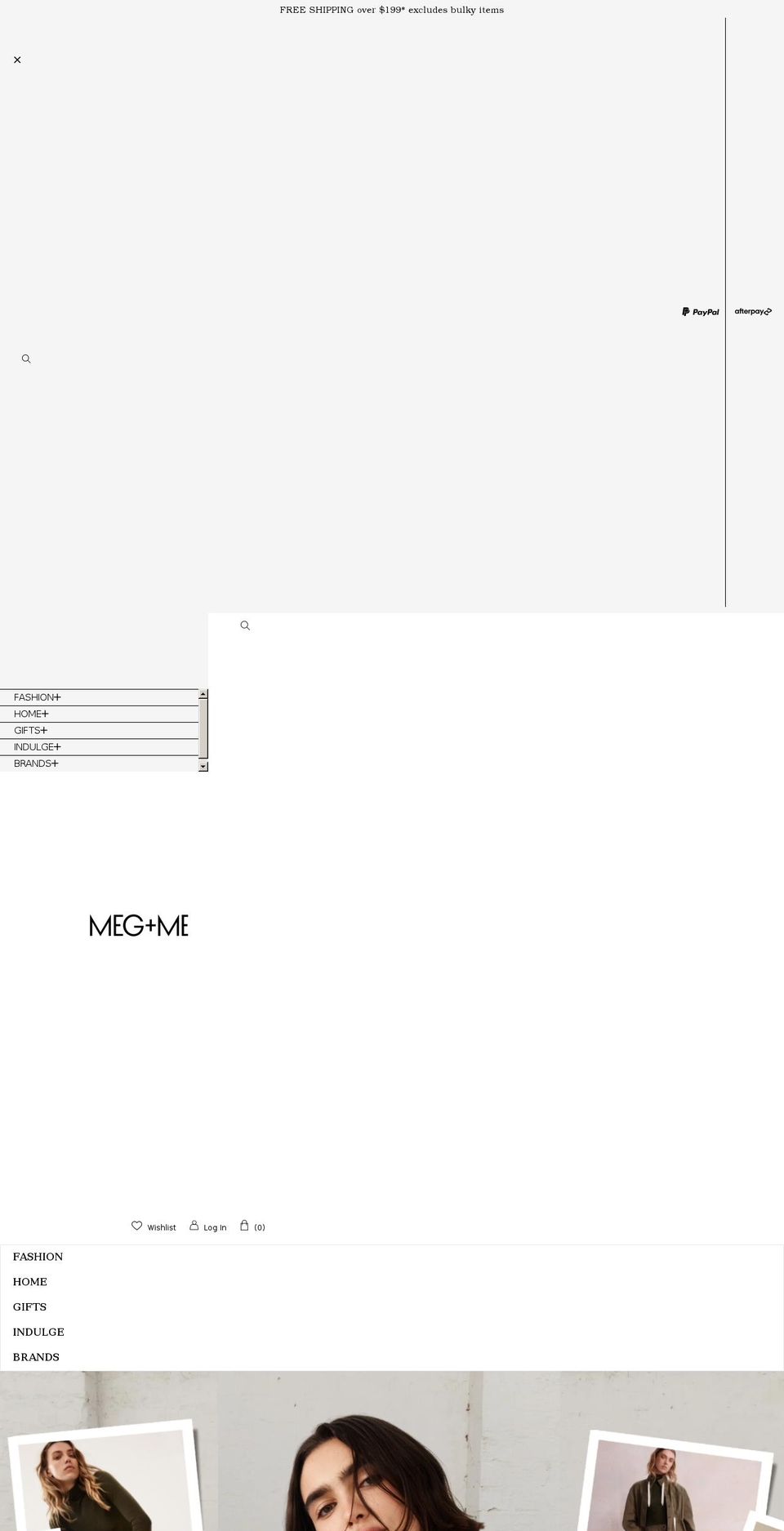 megandme.com.au shopify website screenshot