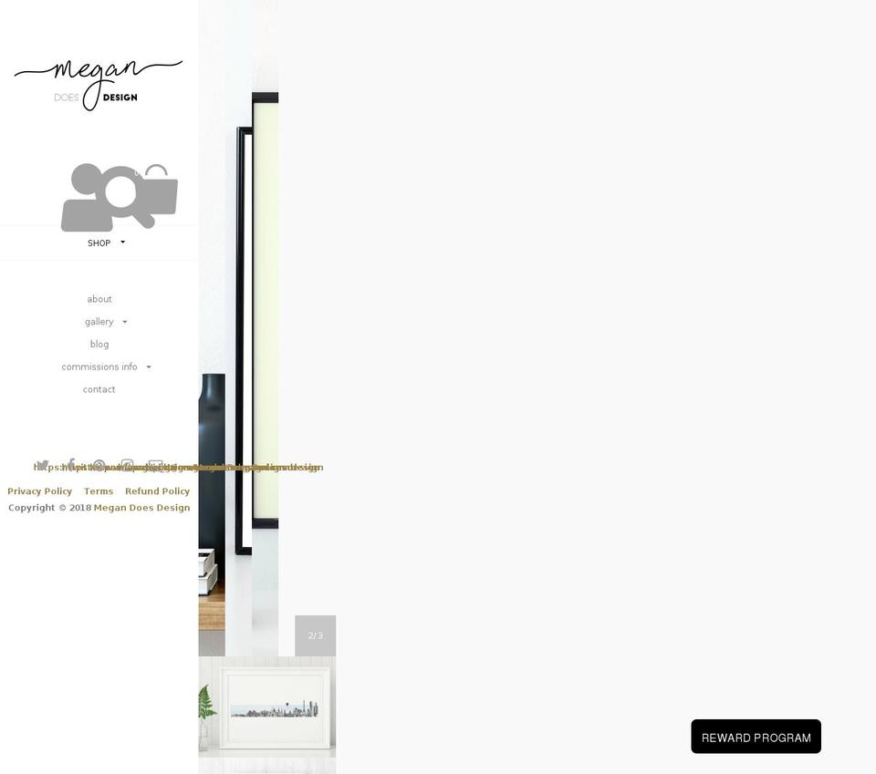 megandoesdesign.com — Shopify storefront screenshot