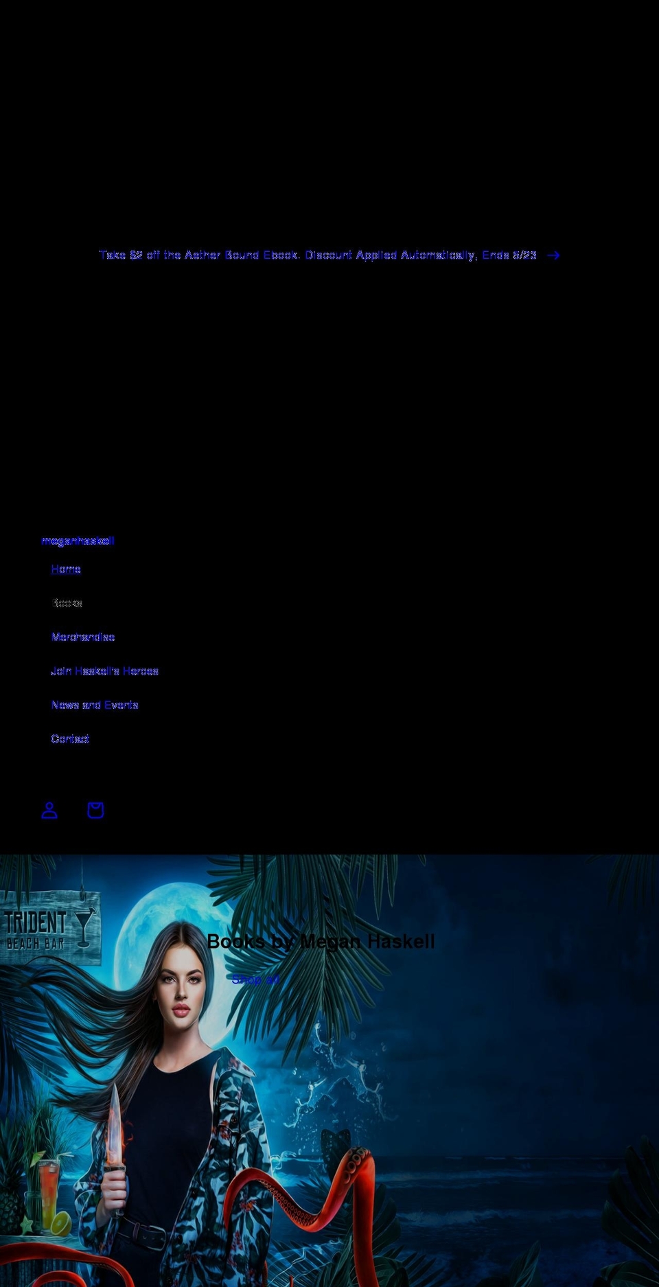meganhaskell.com shopify website screenshot