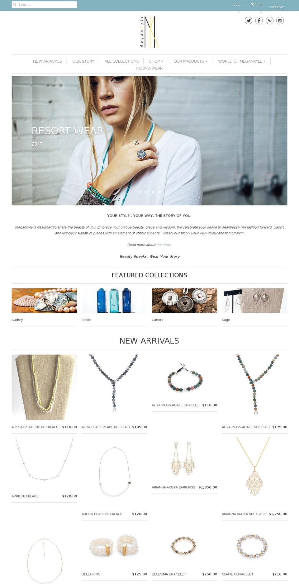 megankyle.com shopify website screenshot