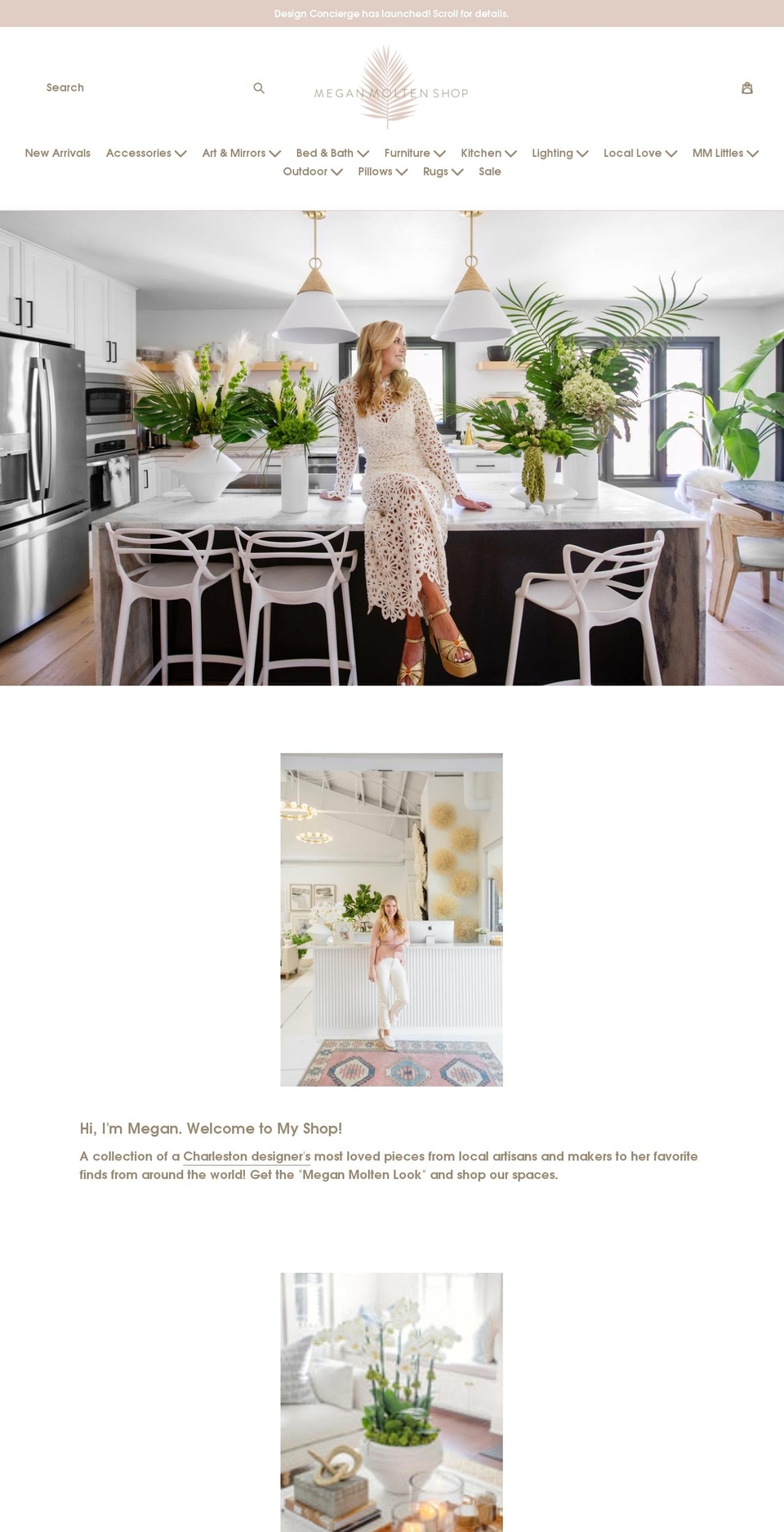 meganmoltenshop.com shopify website screenshot