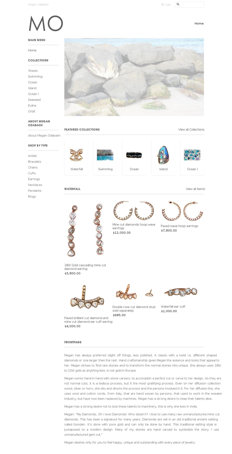 meganodabash.com shopify website screenshot