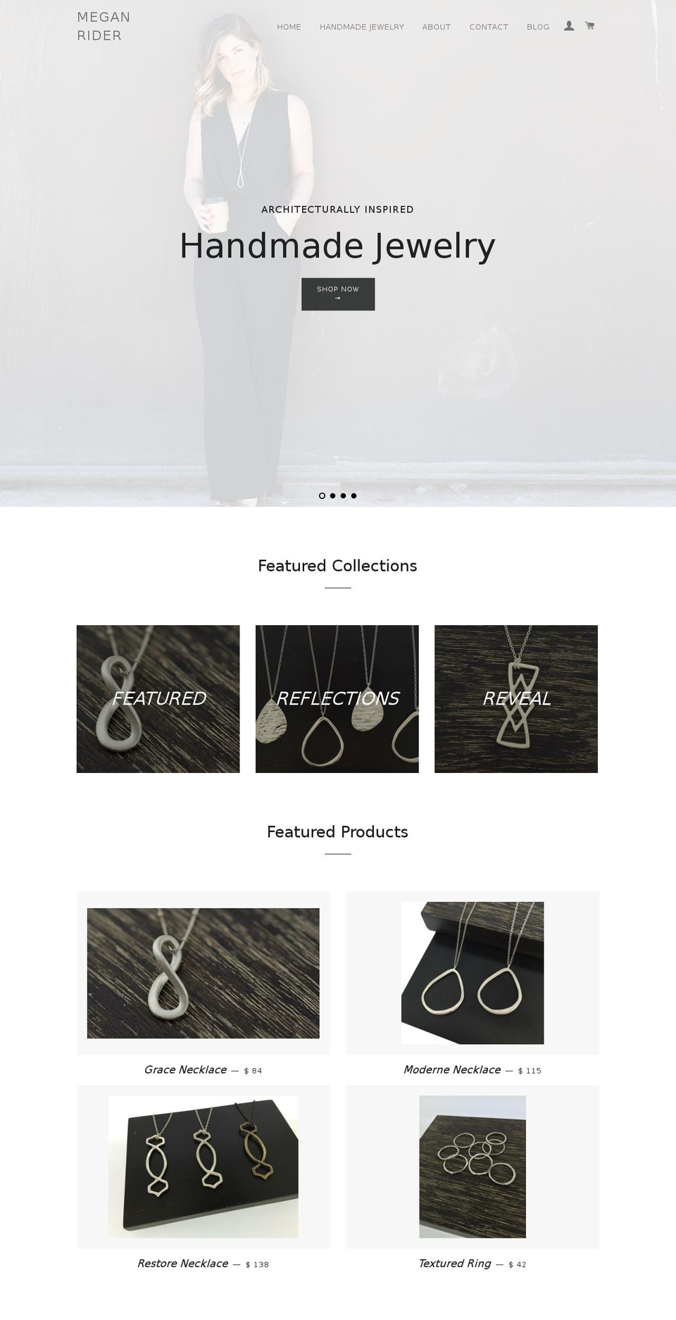 meganrider.com shopify website screenshot