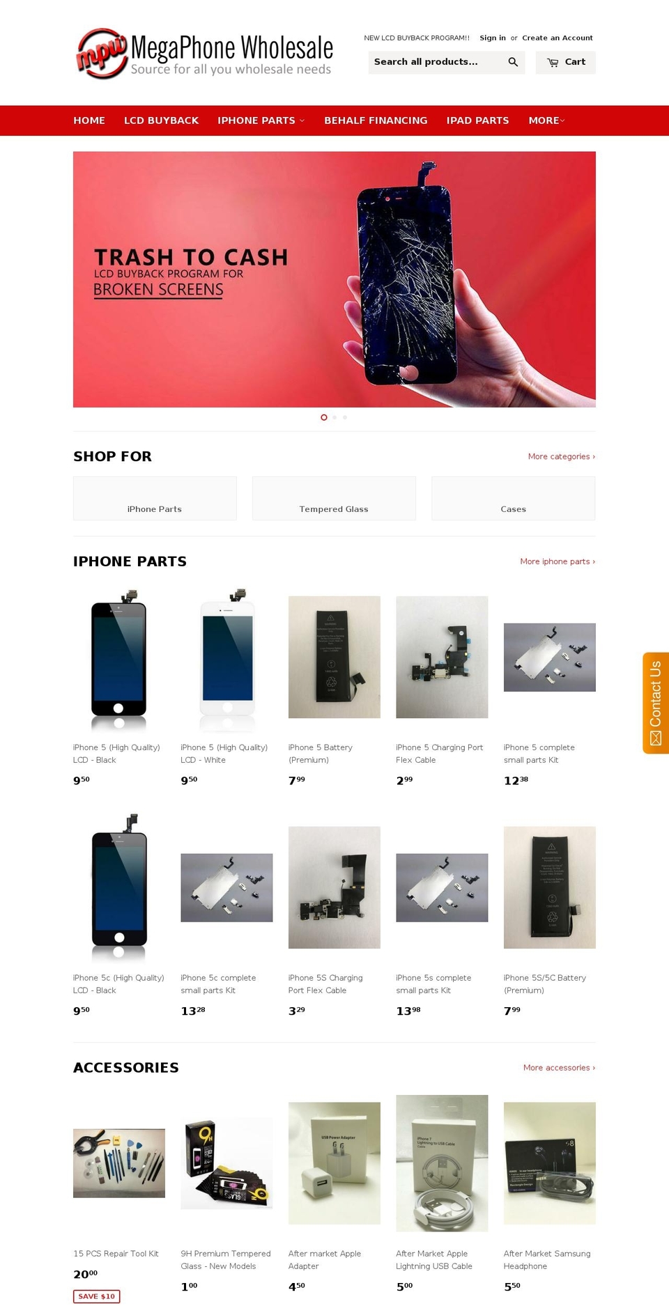 megaphoneparts.com shopify website screenshot