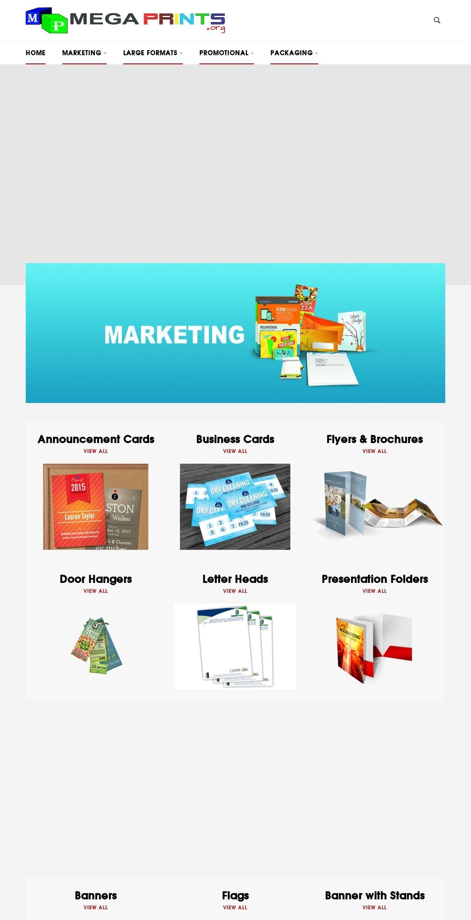 megaprints.org shopify website screenshot