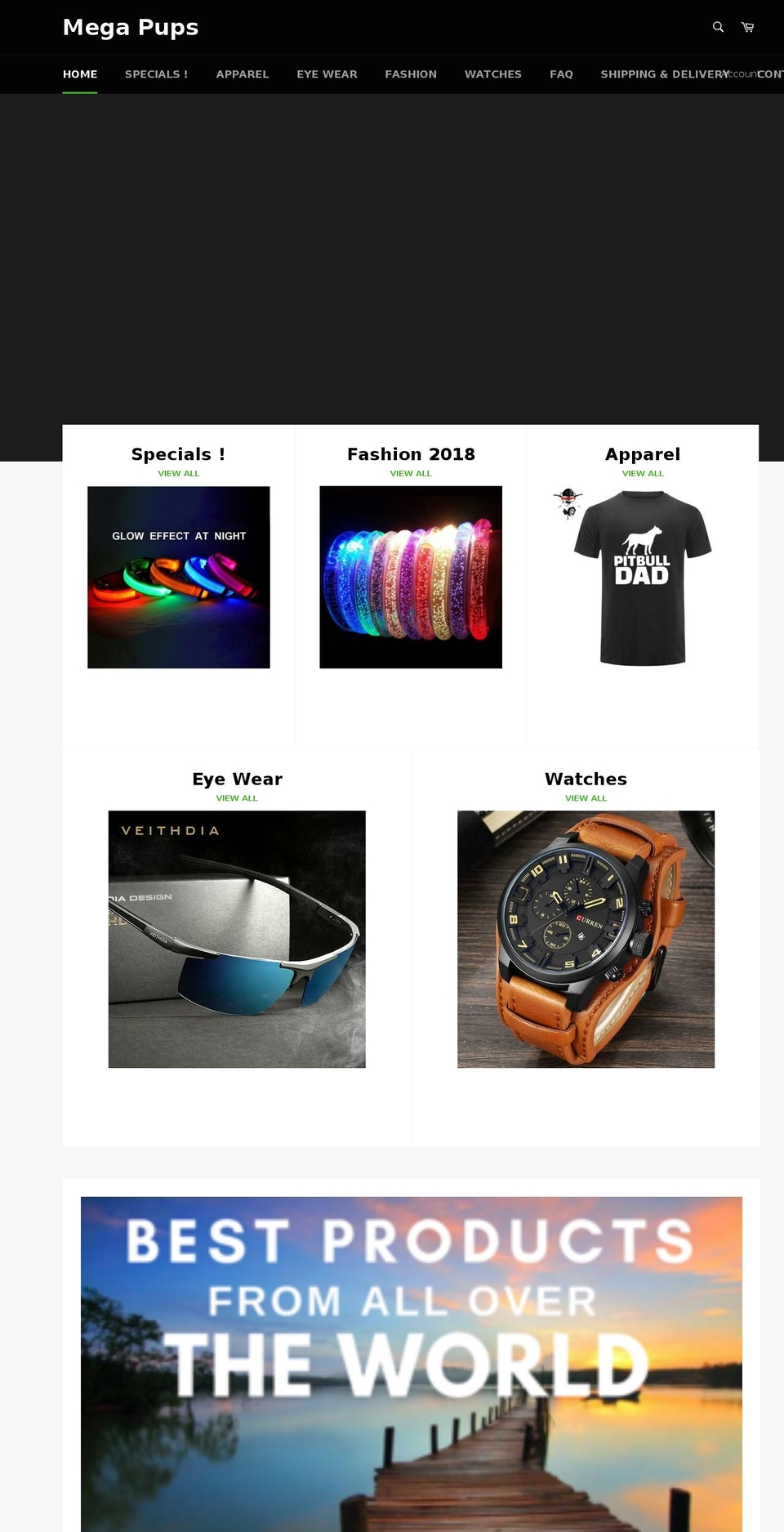 megapups.com — Shopify storefront screenshot