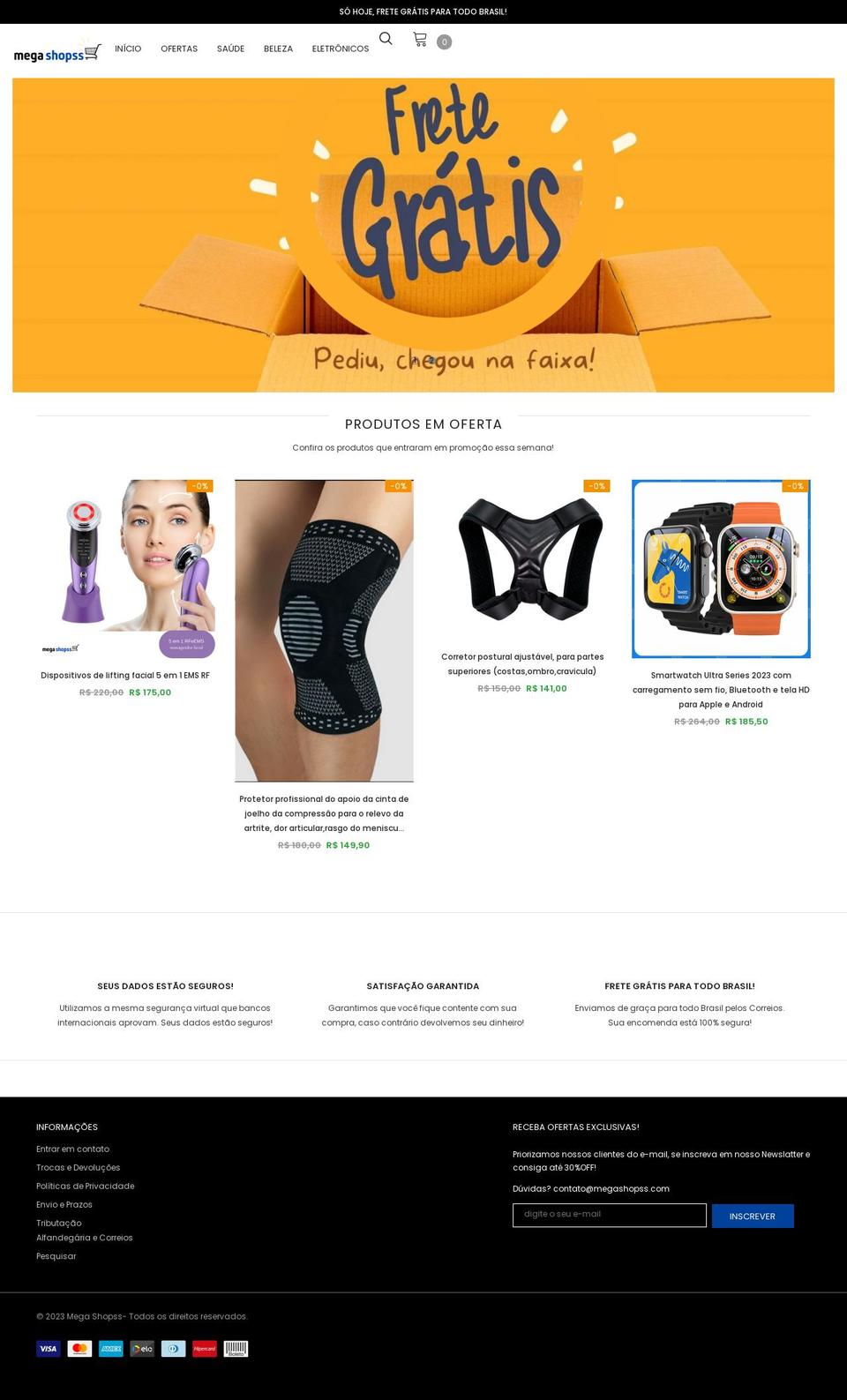 megashopss.com shopify website screenshot