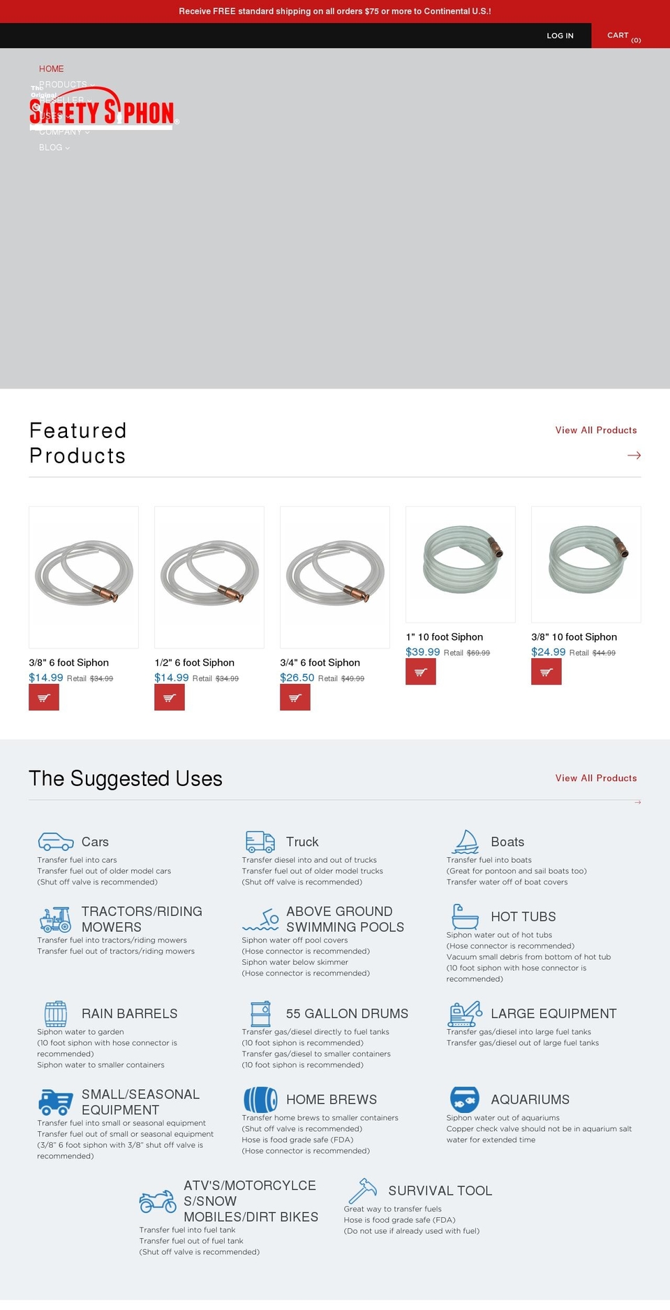 megasiphon.com — Shopify storefront screenshot