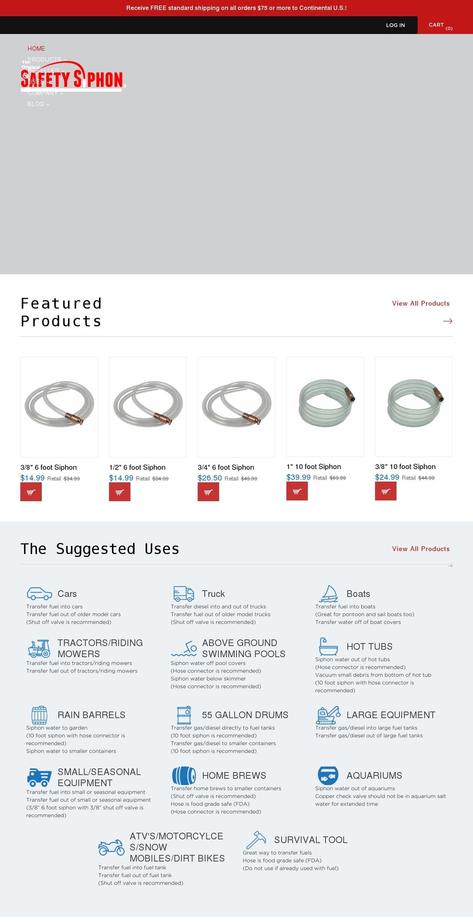 megasiphon.net shopify website screenshot