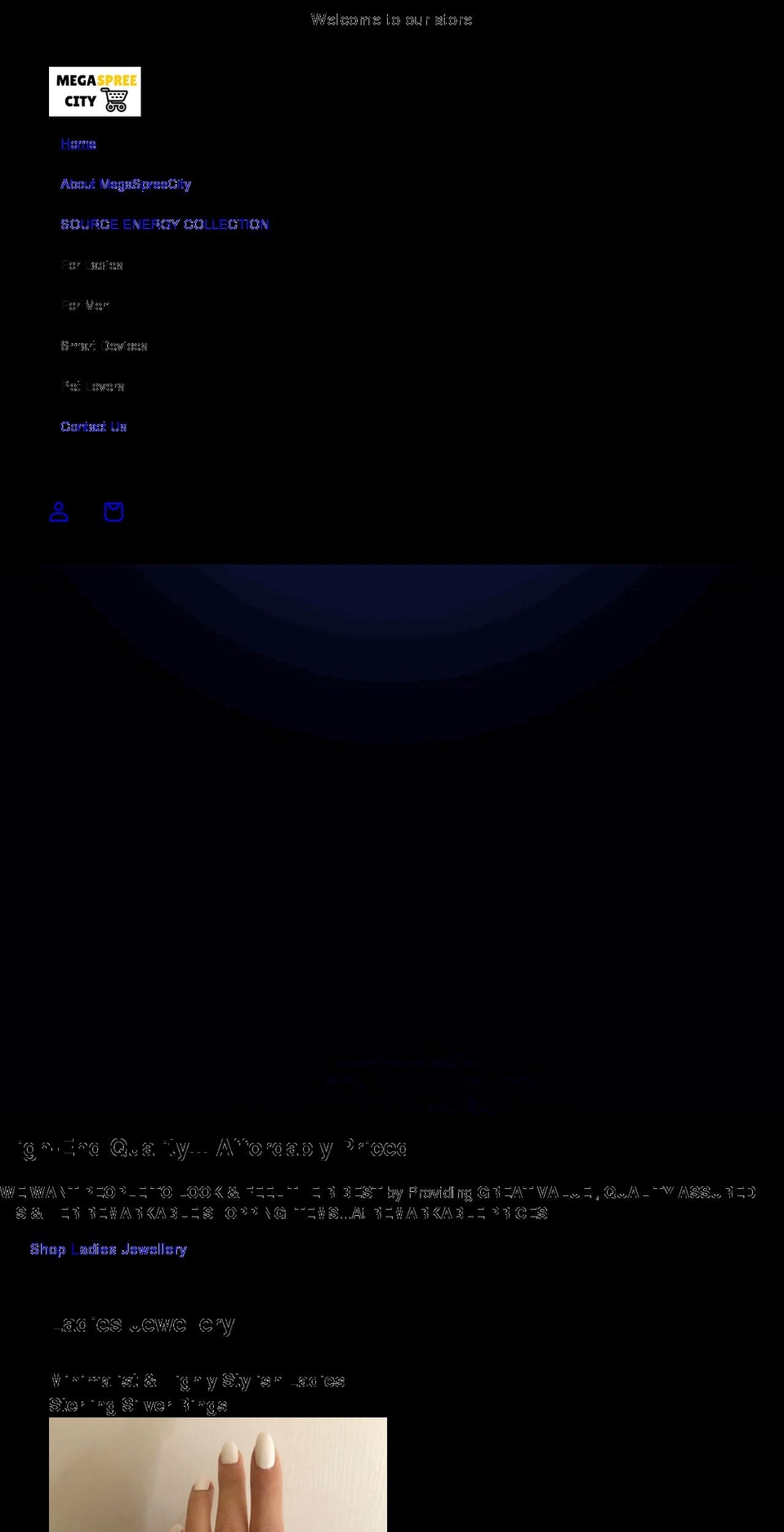 megaspreecity.com shopify website screenshot